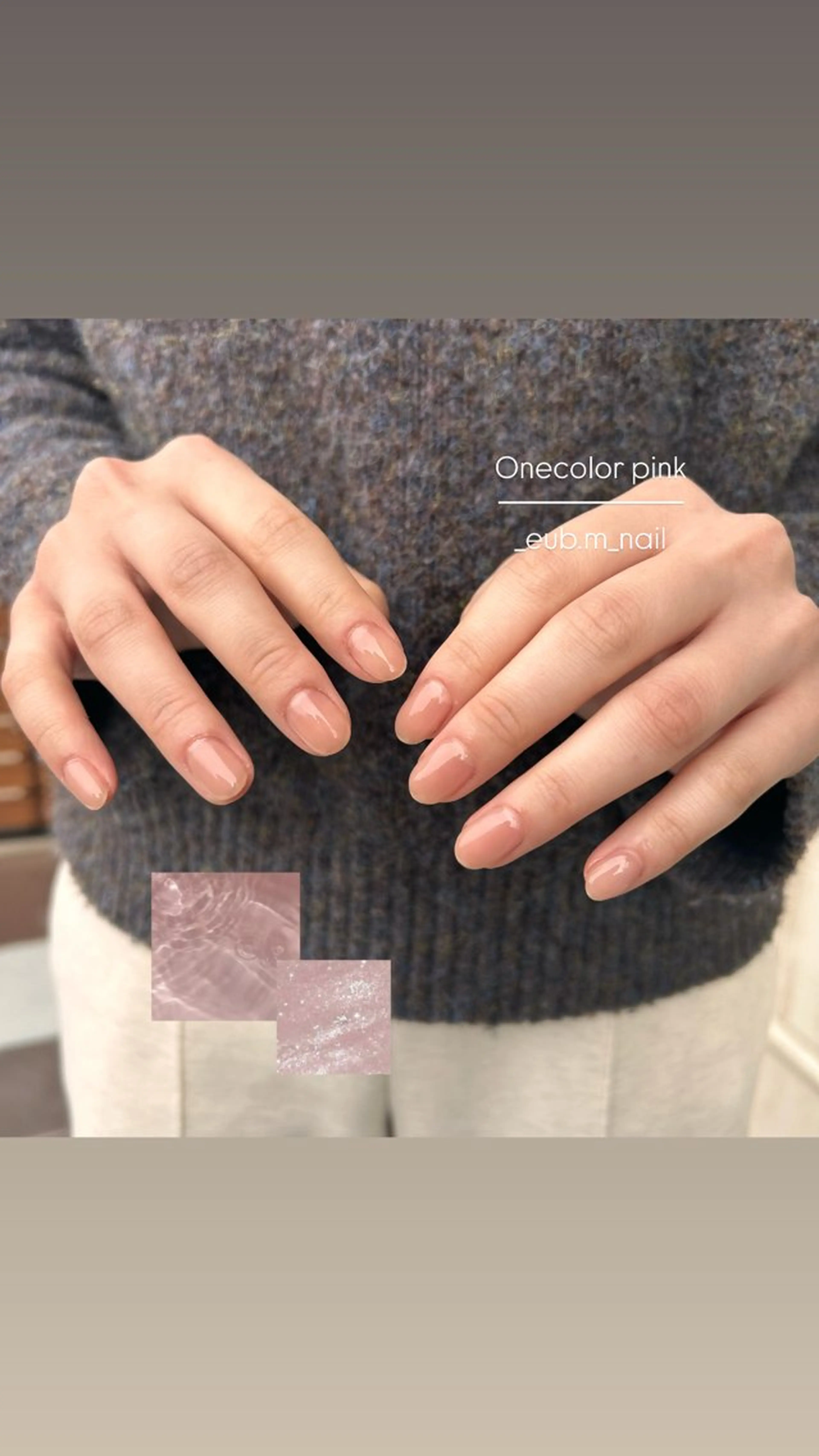 ネイル ピンク ピンクベージュ ハンドネイル 深夜ネイルサロン eub.m_nailのネイルデザイン