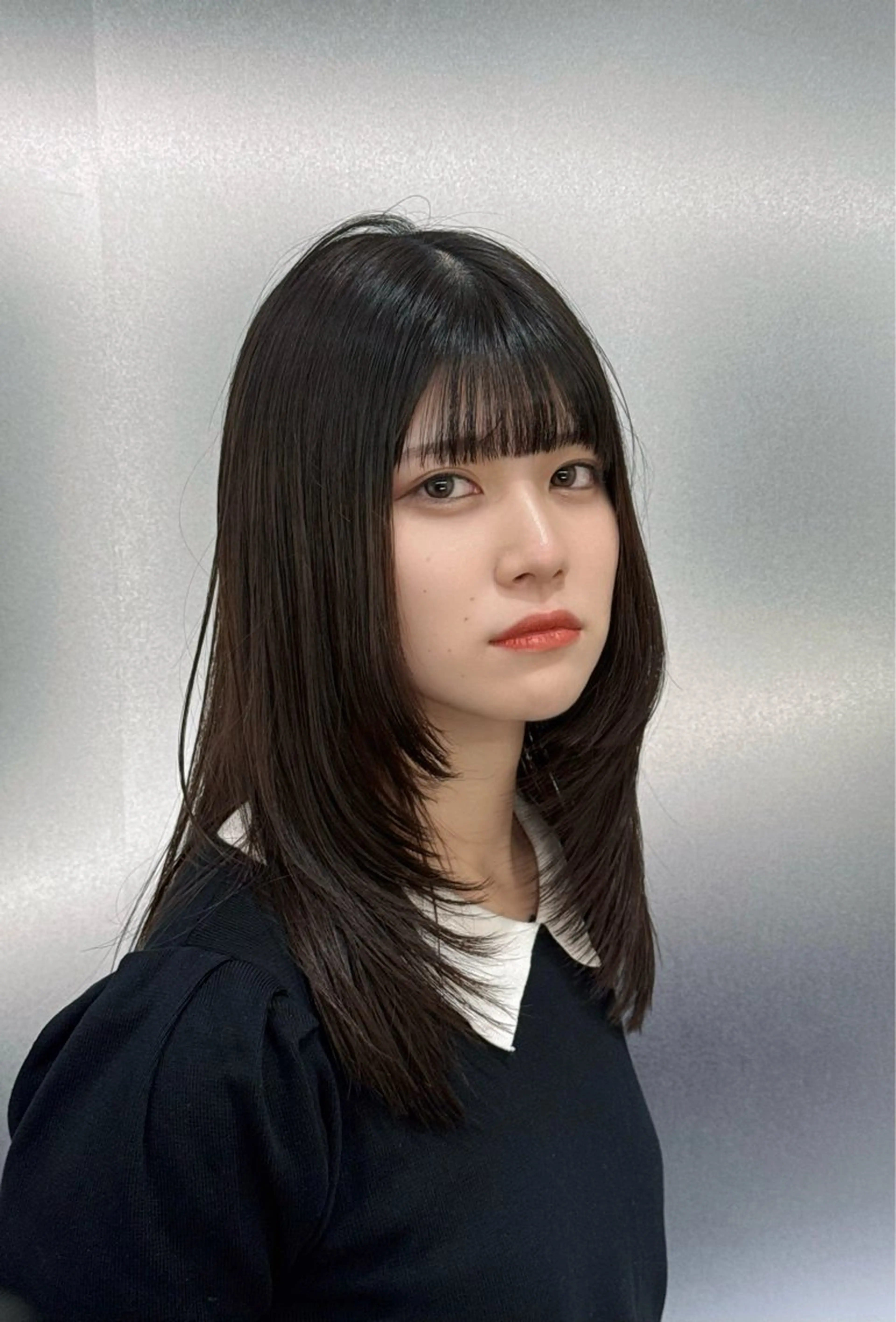 ミディアム 本田秀幸 コテ巻き風パーマのヘアスタイル