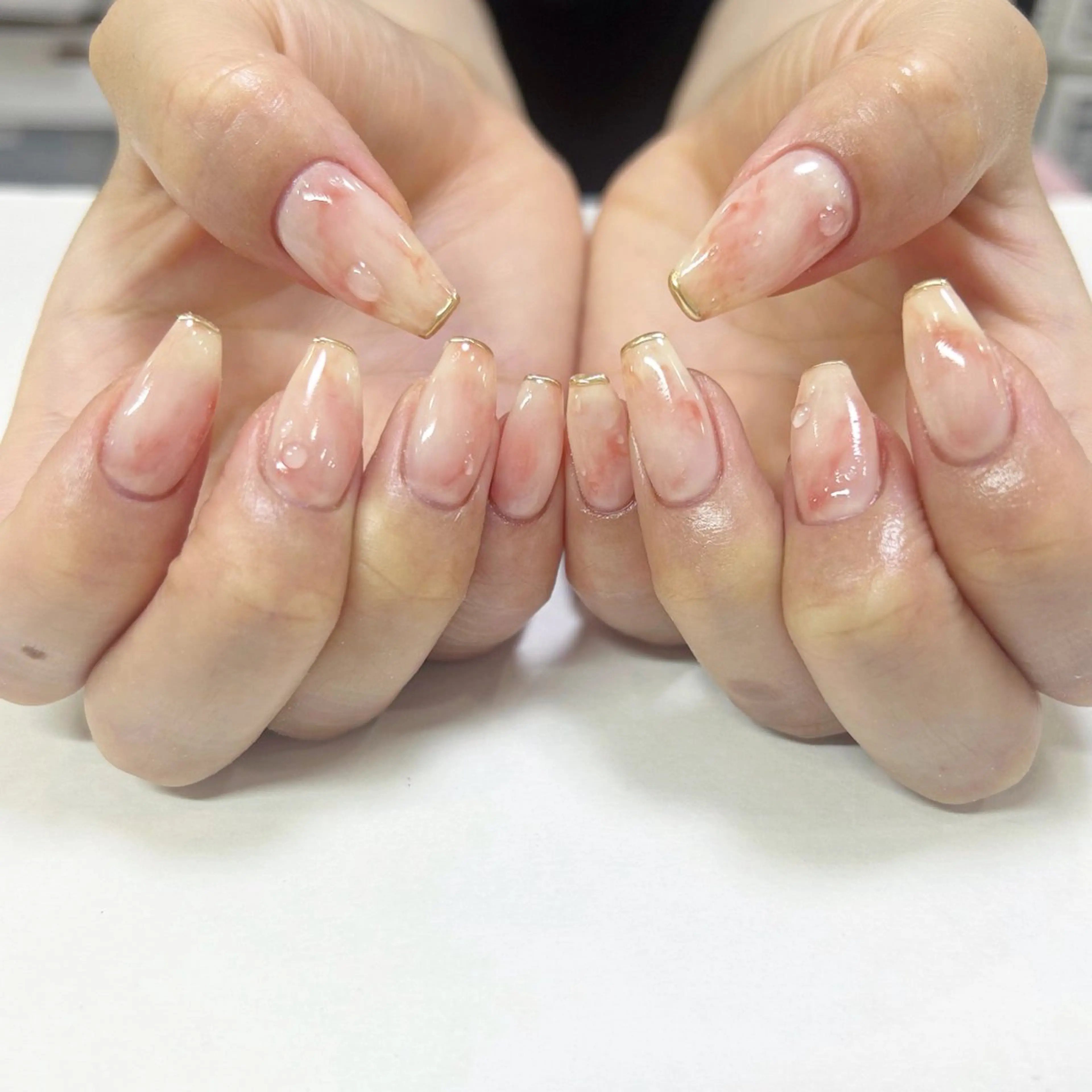 ネイル フラッシュネイル フレンチネイル ジェルネイル キラキラネイル マグネットネイル ハンドネイル haac nailsのネイルデザイン