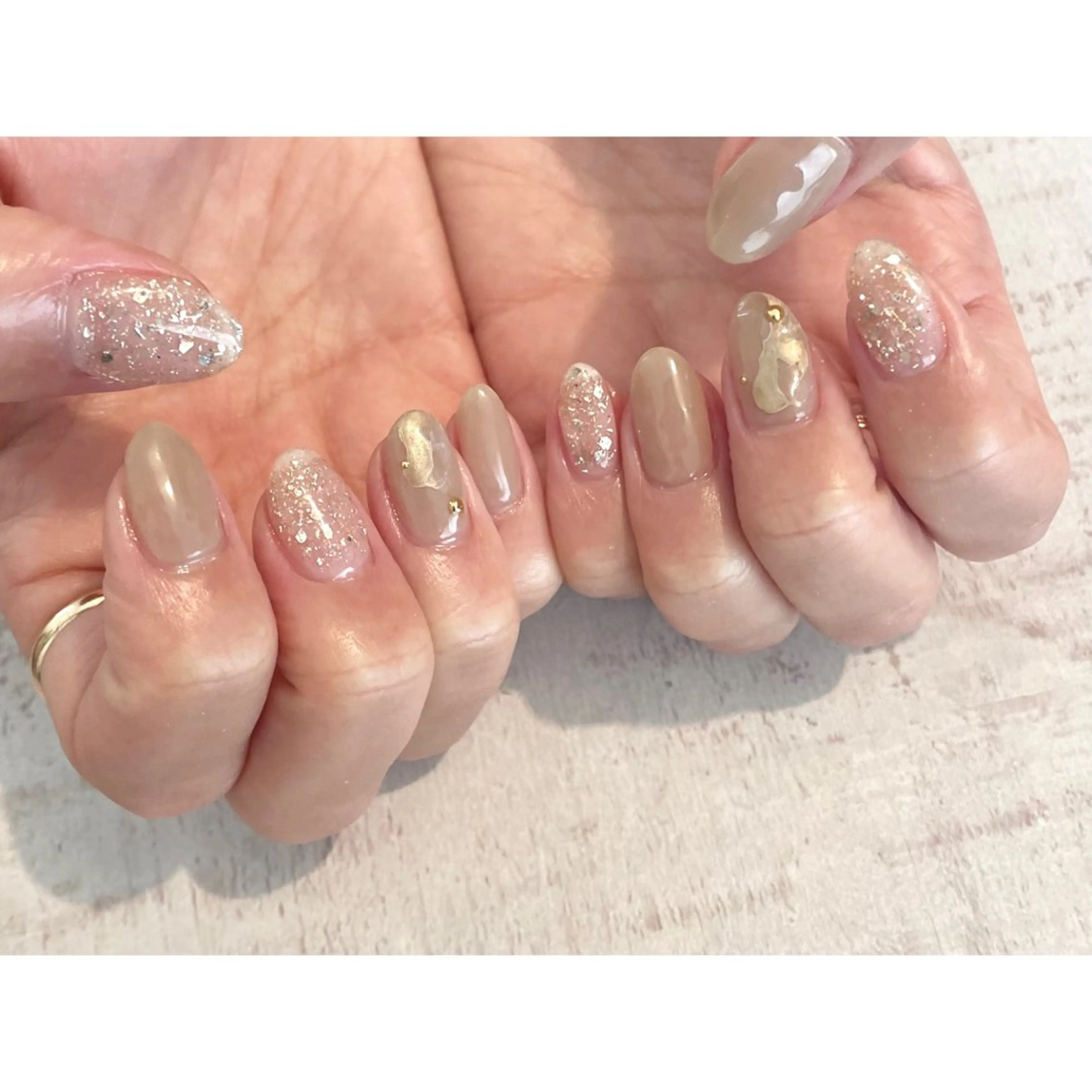 ネイル ハンドネイル 𖡼 yumenoのネイルデザイン