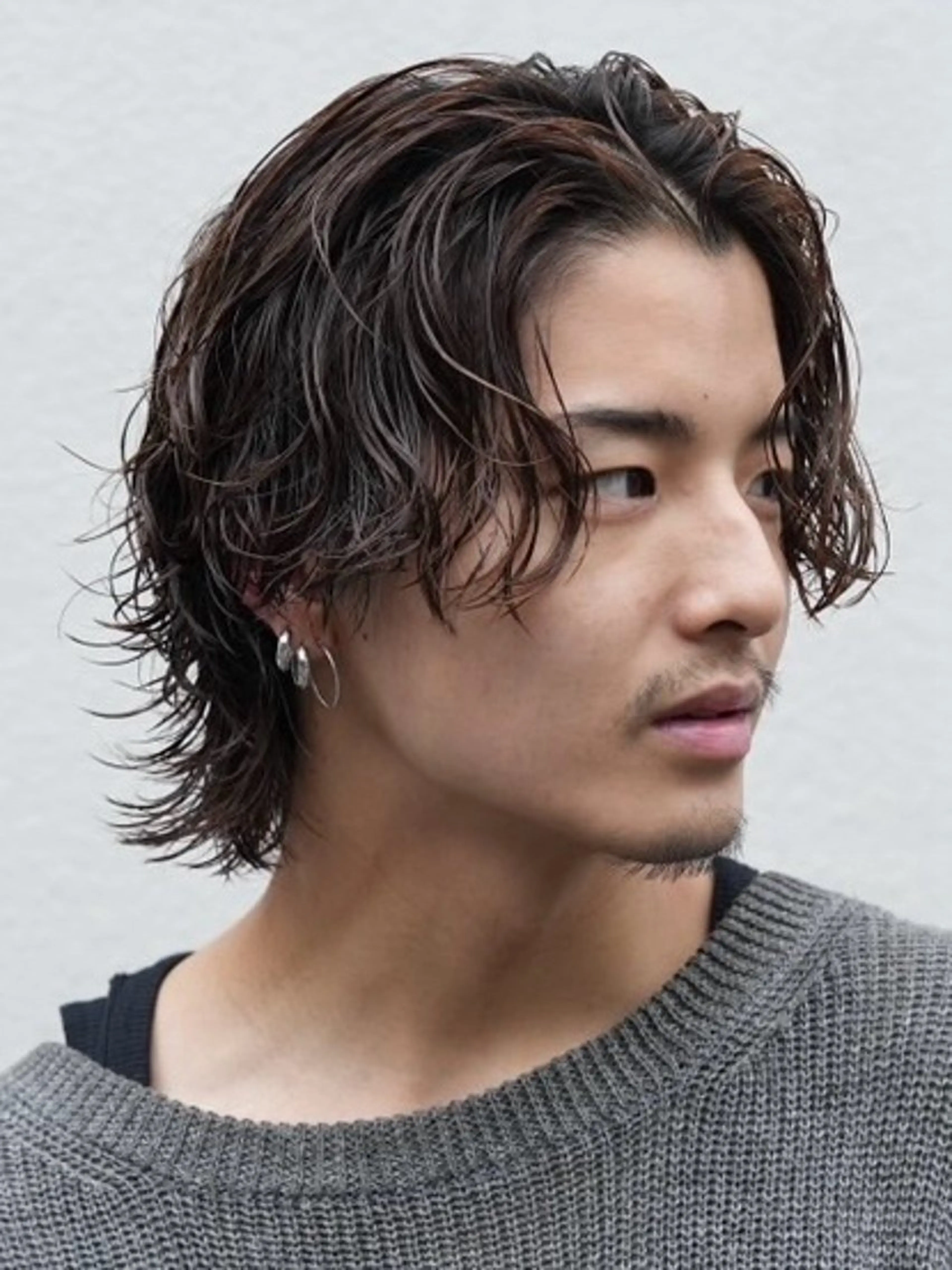 パーマ メンズ 原宿波巻きスパイラル パーマTOSHIのヘアスタイル