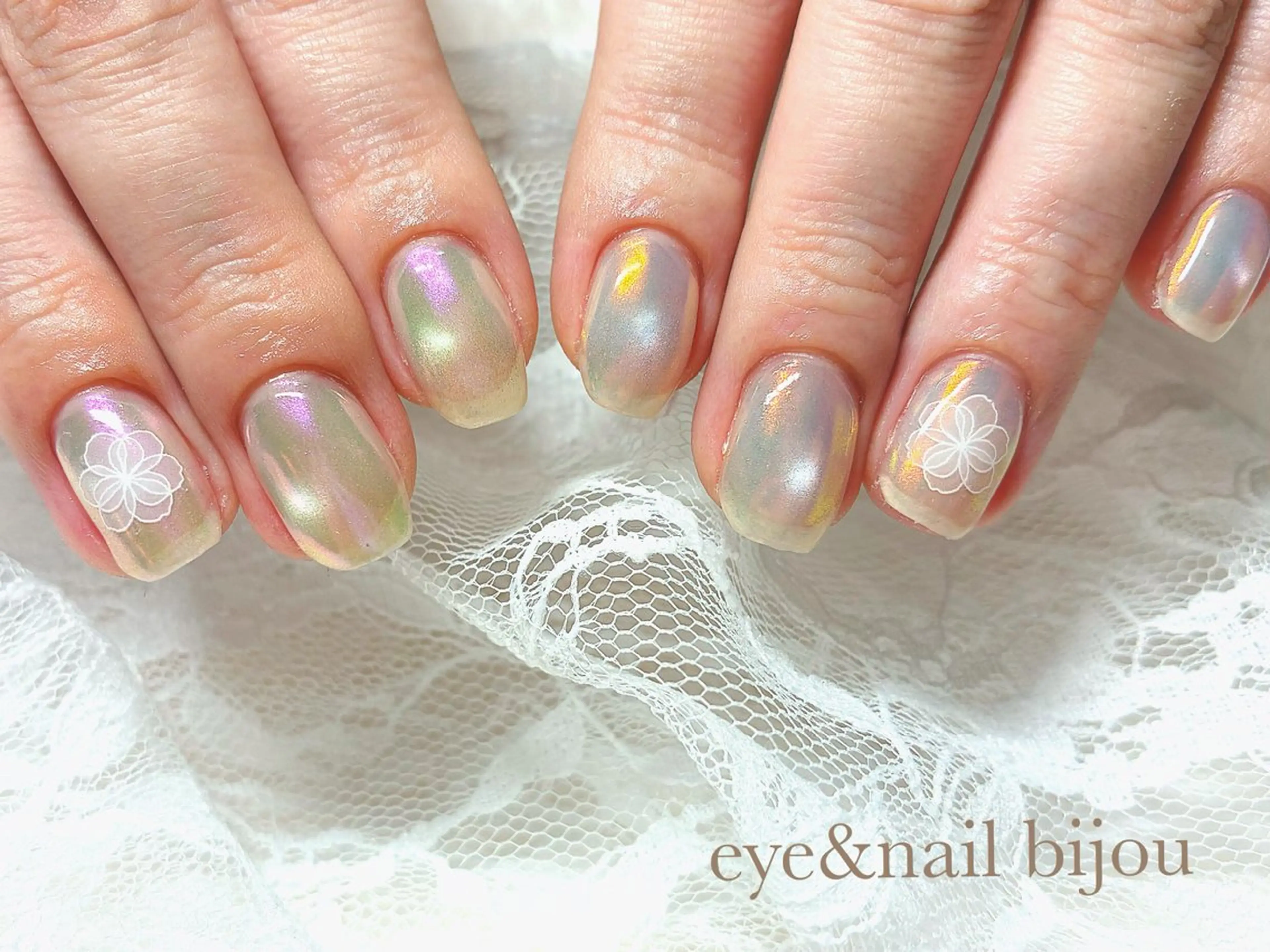 ネイル オーロラネイル マグネットネイル ハンドネイル n. sakiのネイルデザイン