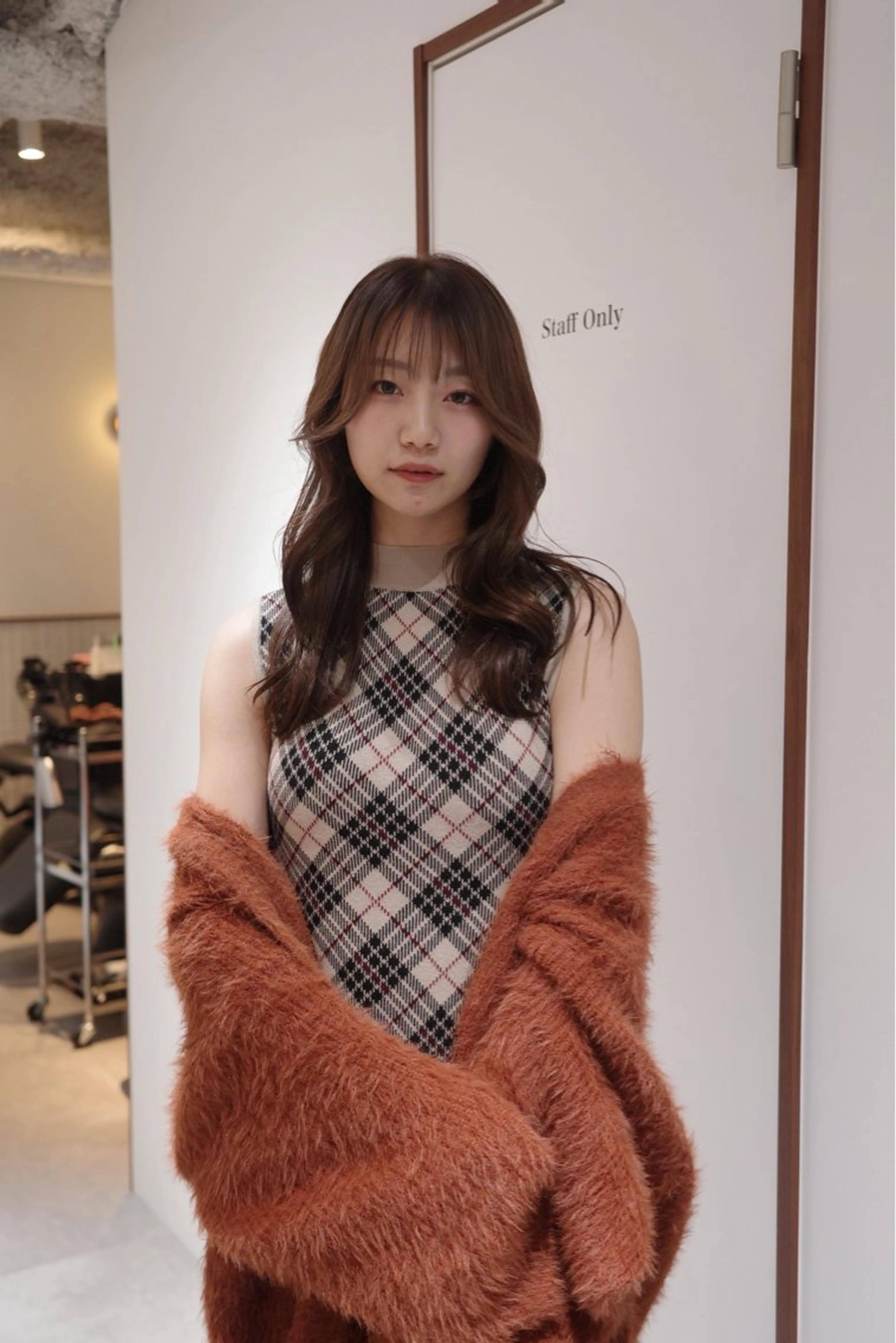 セミロング カラー ヘアアレンジ カット ヘアカラー トリートメント opus 店長大和 レイヤー/赤み消しのヘアスタイル