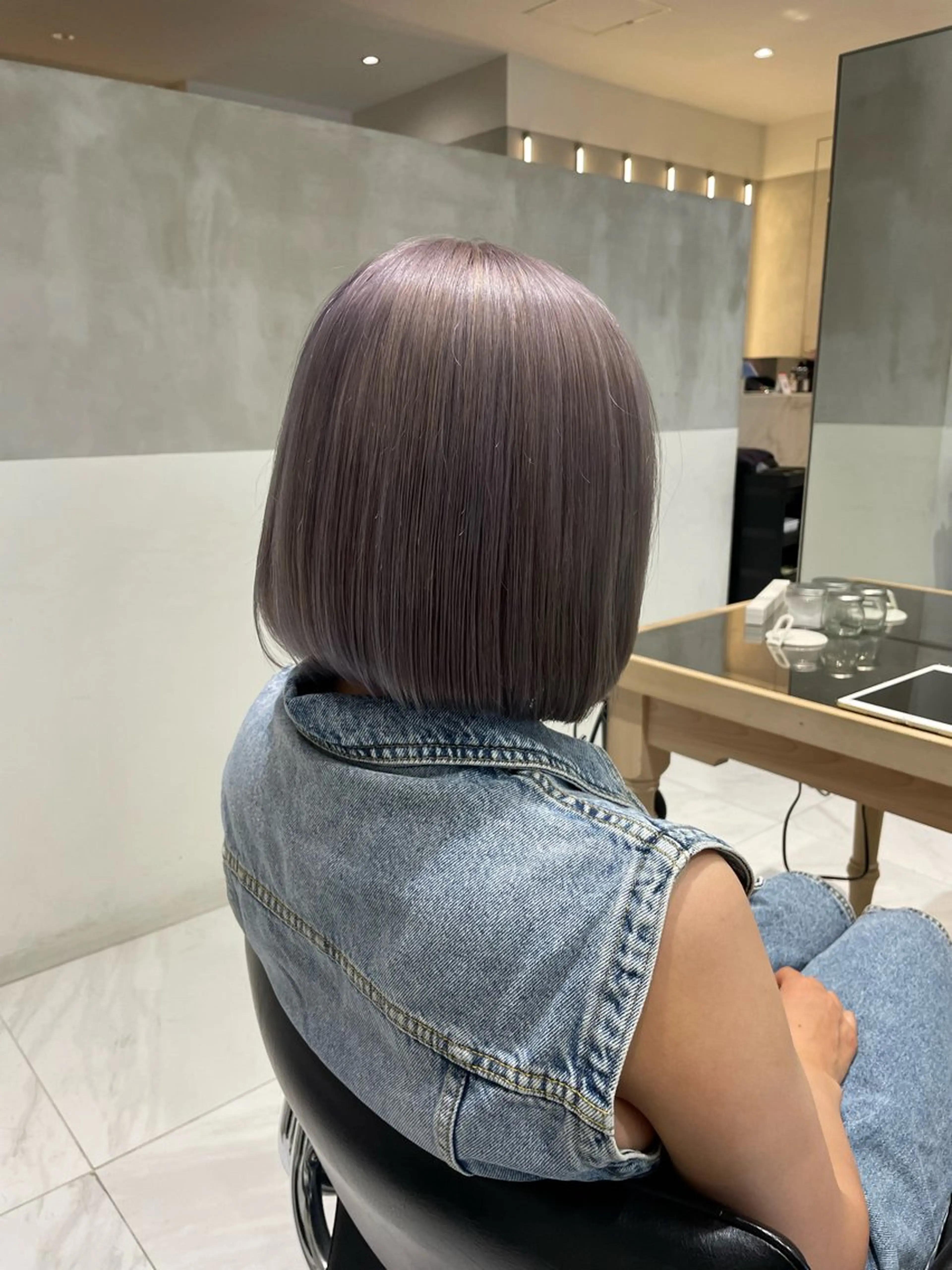 ショート ヘアカラー トリートメント ヘッドスパ ヘアセット オリーブ カラー✨有坂映哉のヘアスタイル