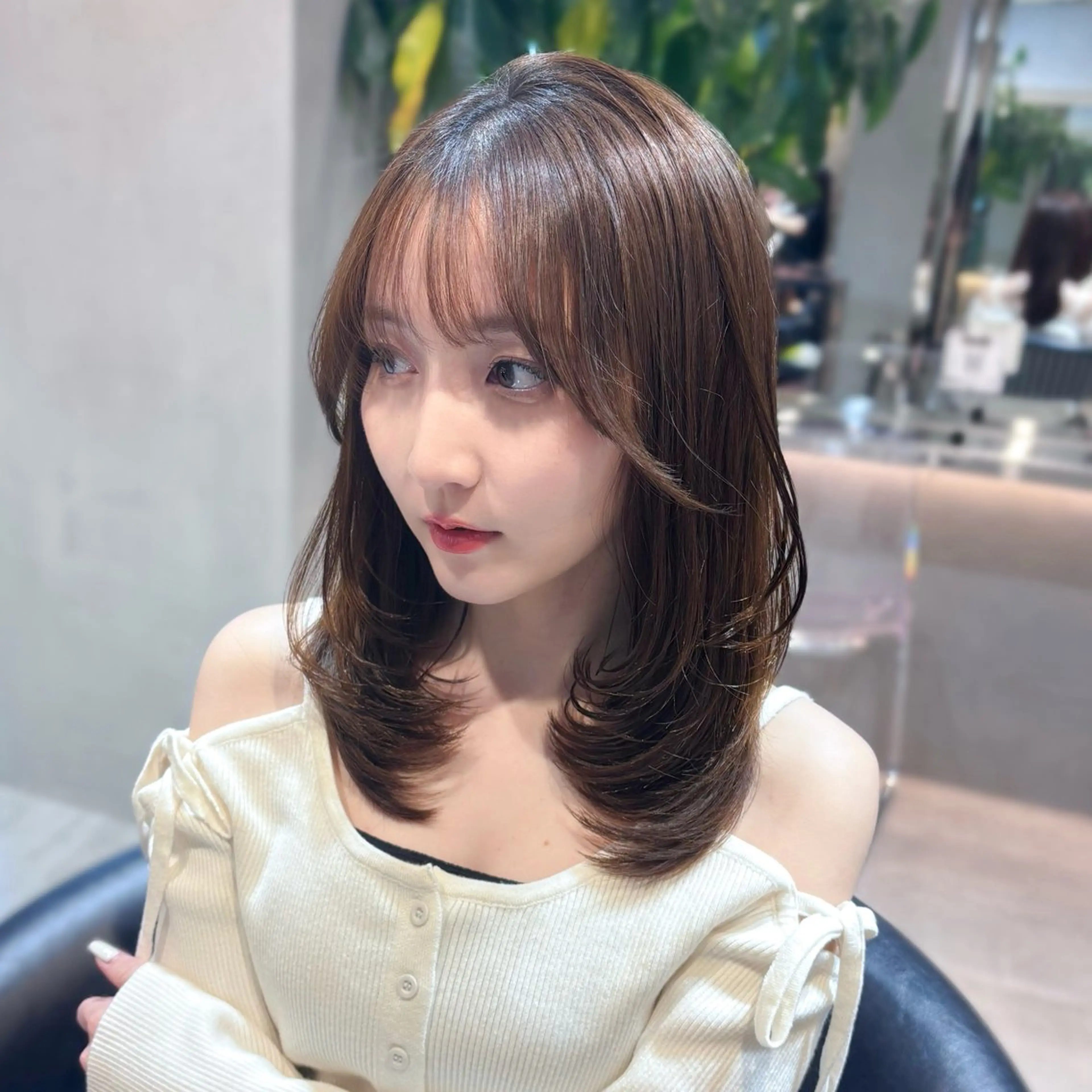 ミディアム カット 縮毛矯正 トリートメント 髪質改善/縮毛矯正/ 韓国ヘア/矢野のヘアスタイル