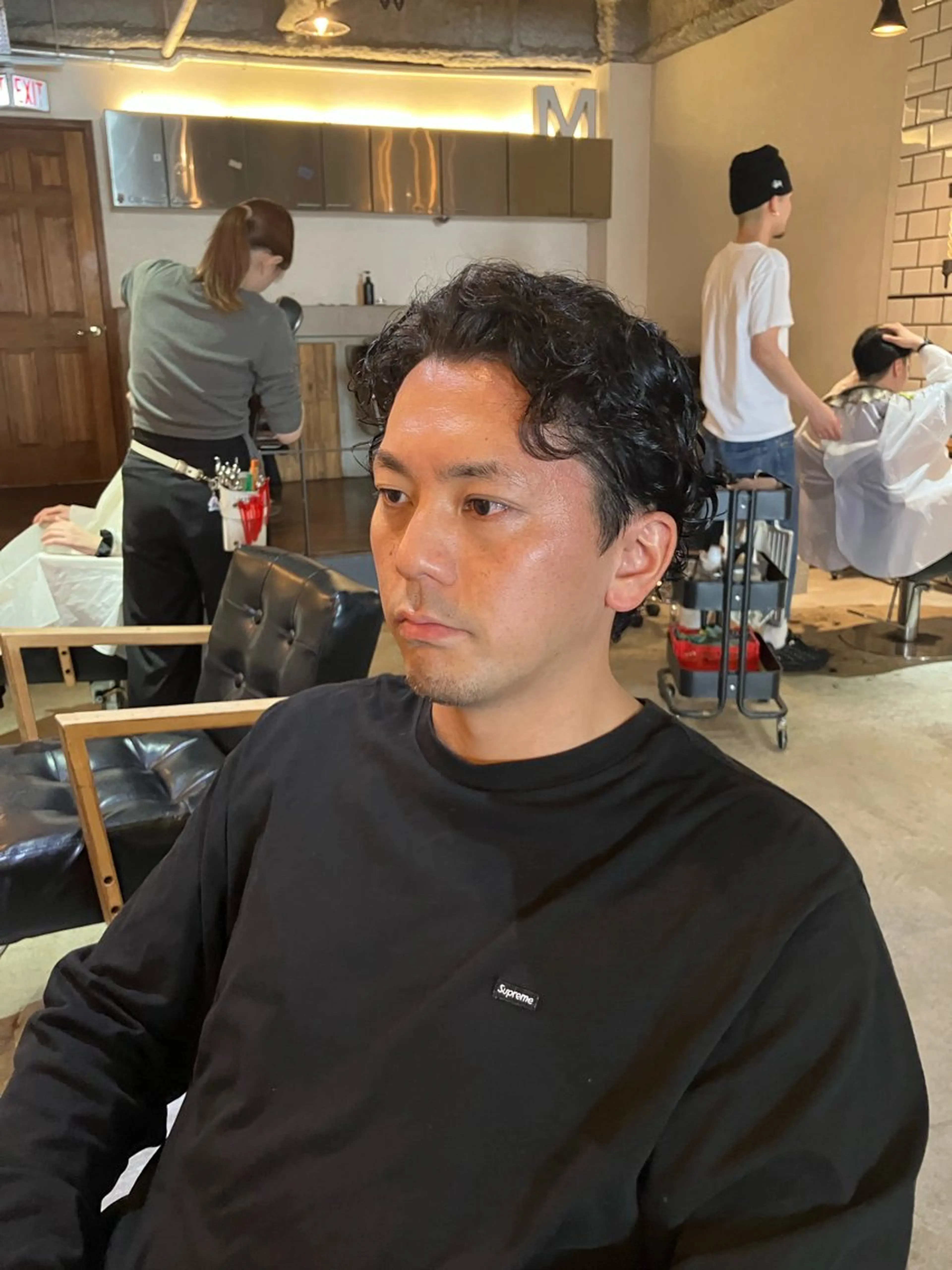 ショート メンズ オールバック メンズパーマ パーマ Watarai Yuukiのヘアスタイル