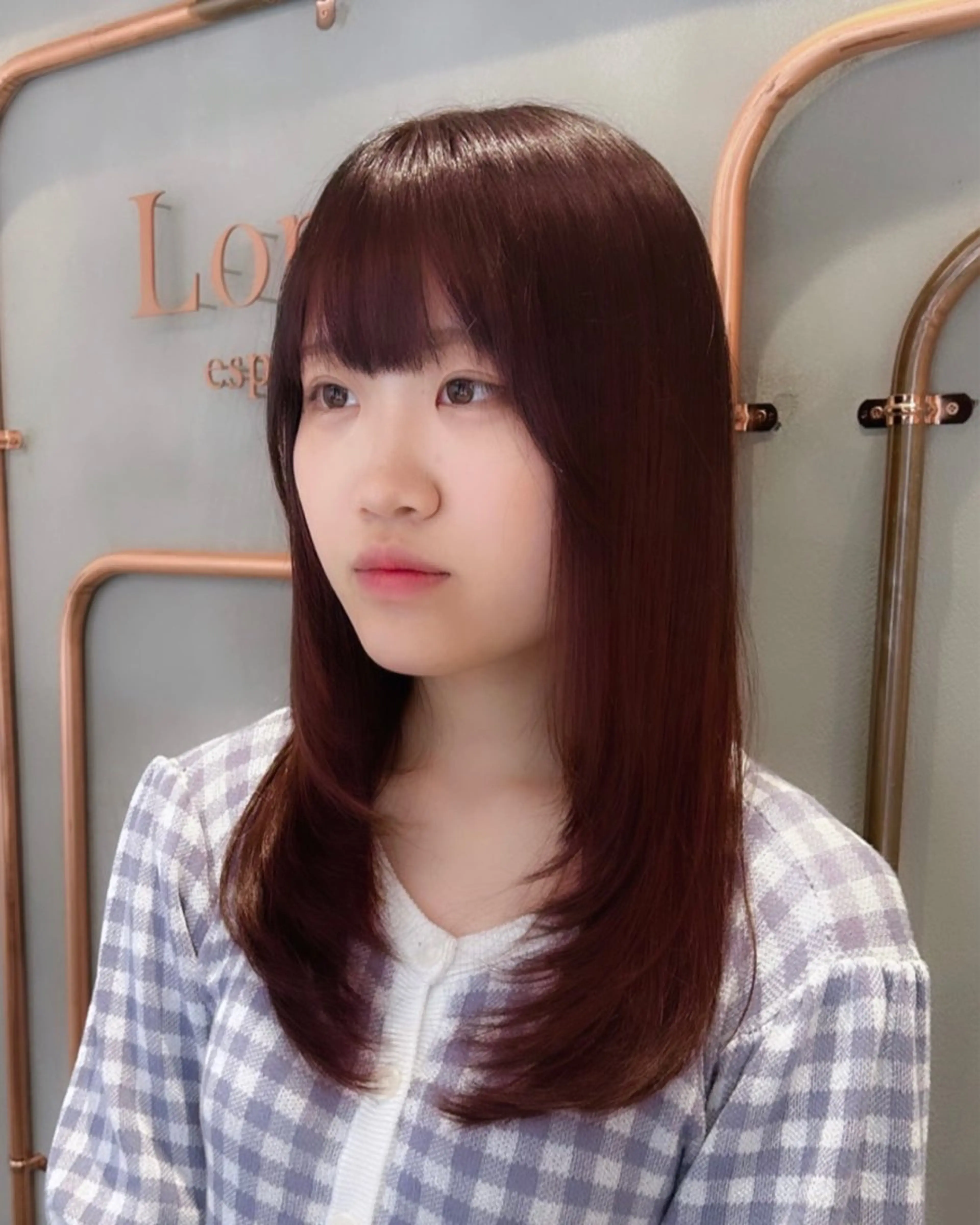 ロング 顔まわりレイヤー レイヤーカット ハッシュカット/韓国 レイヤー/カハナのヘアスタイル