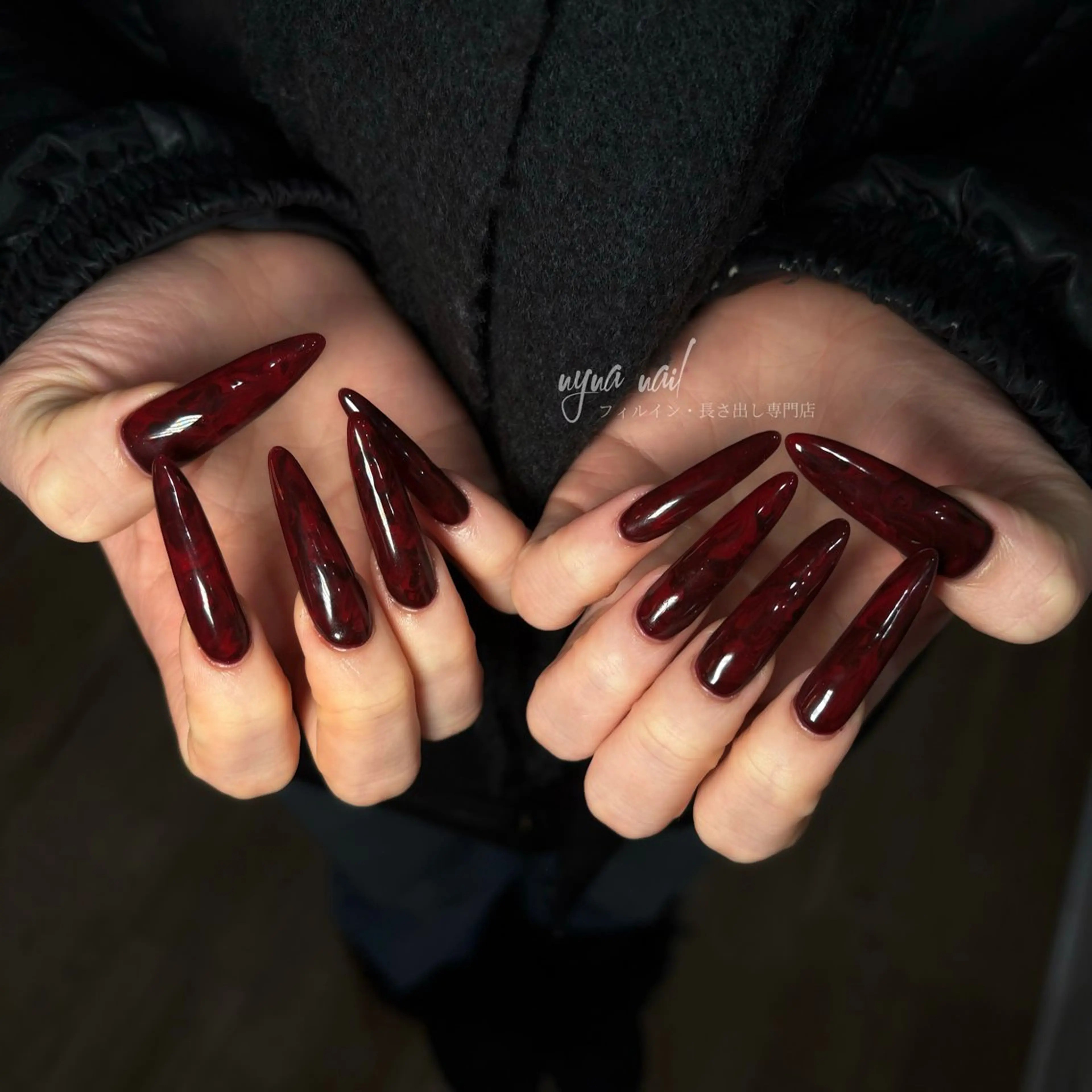 ネイル 長さ出し ネイルチップ Y U K Iのネイルデザイン