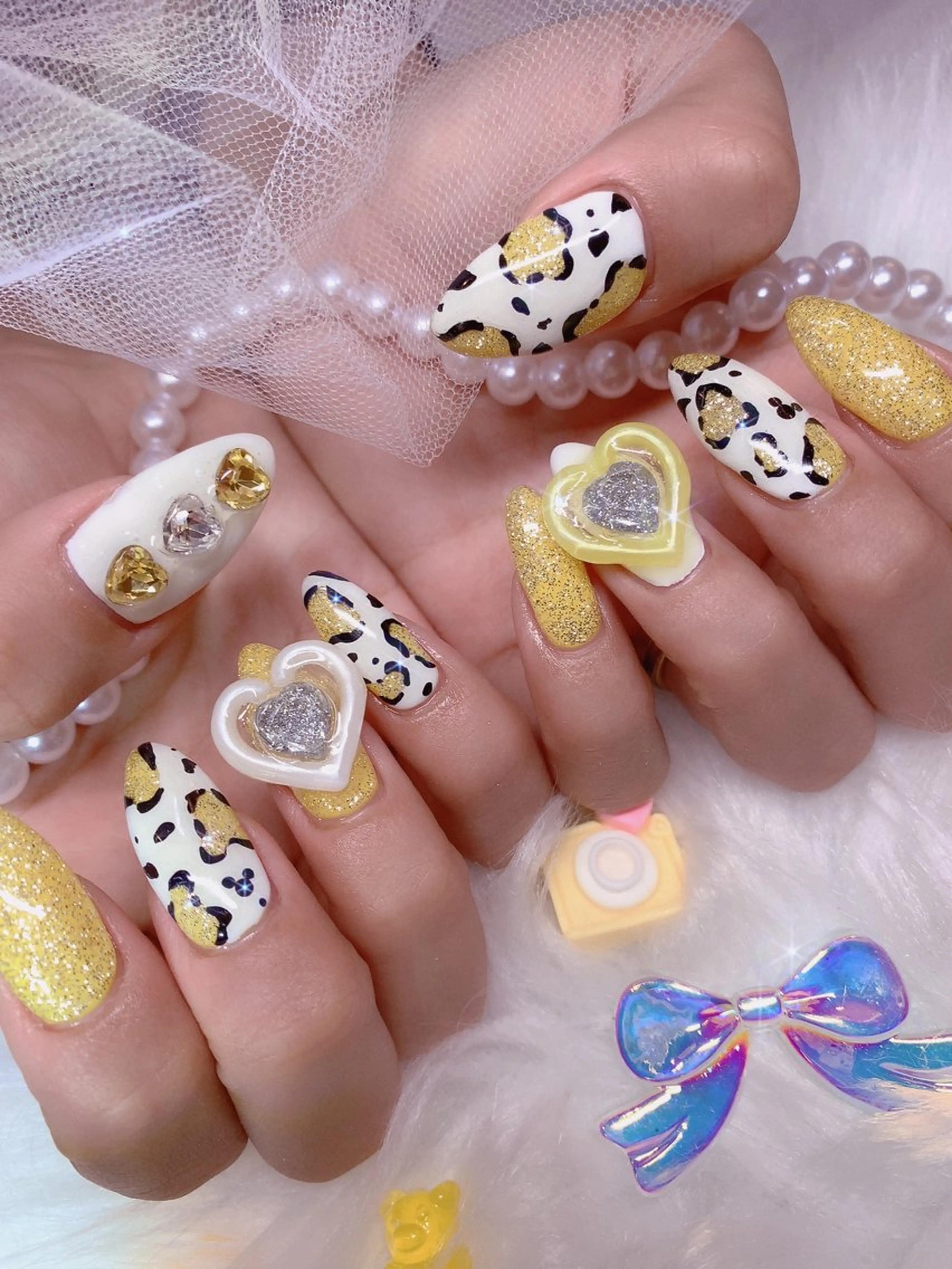 ネイル アートネイル キラキラネイル 韓国ネイル 持ち込み ぷっくりネイル 3Dアートネイル💗 都築レナのネイルデザイン