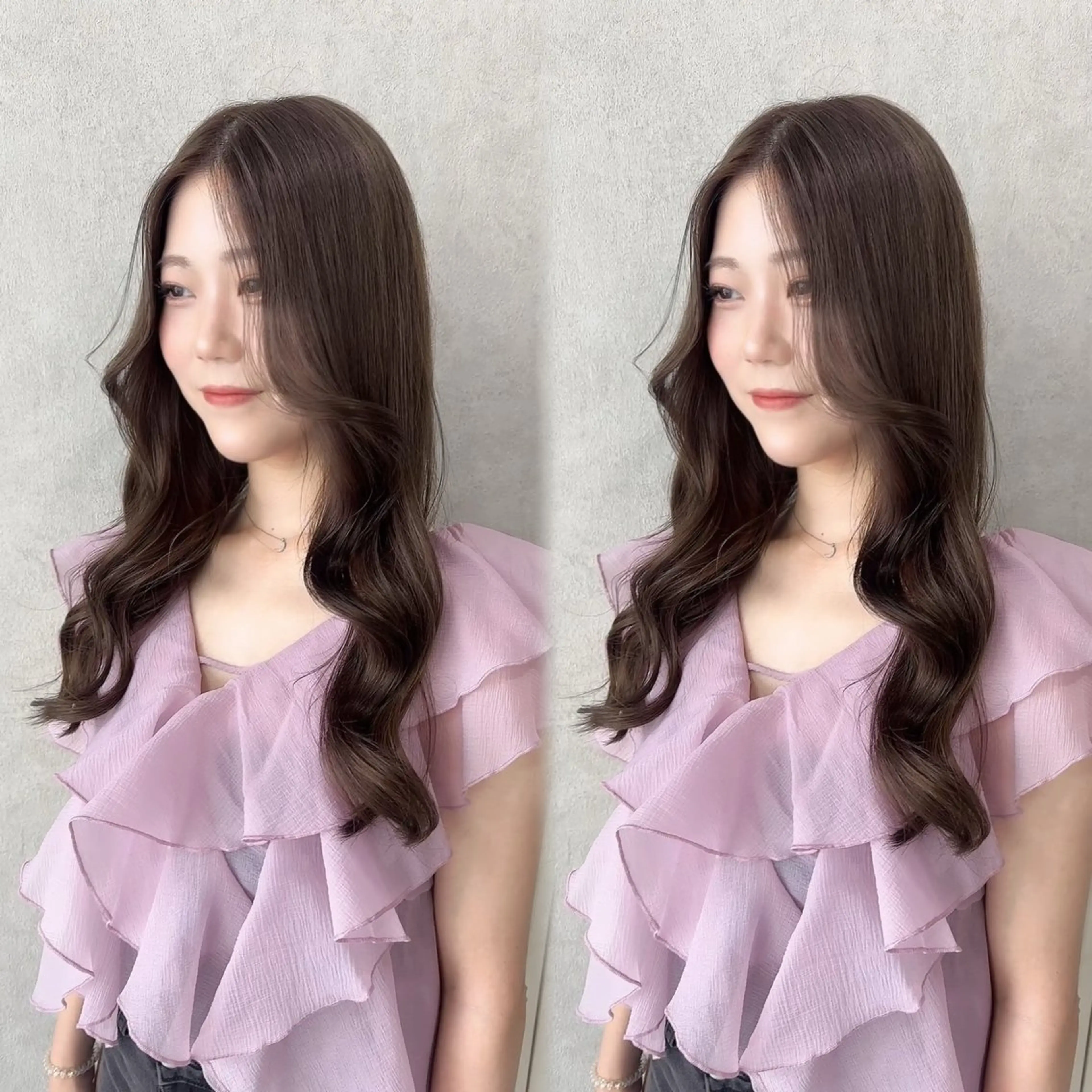 ロング カラー アッシュ アッシュブラウン ベージュカラー 黒髪 ブリーチ カット ヘアカラー トリートメント 赤み無し柔らかカラー 【梅田】madokaのヘアスタイル