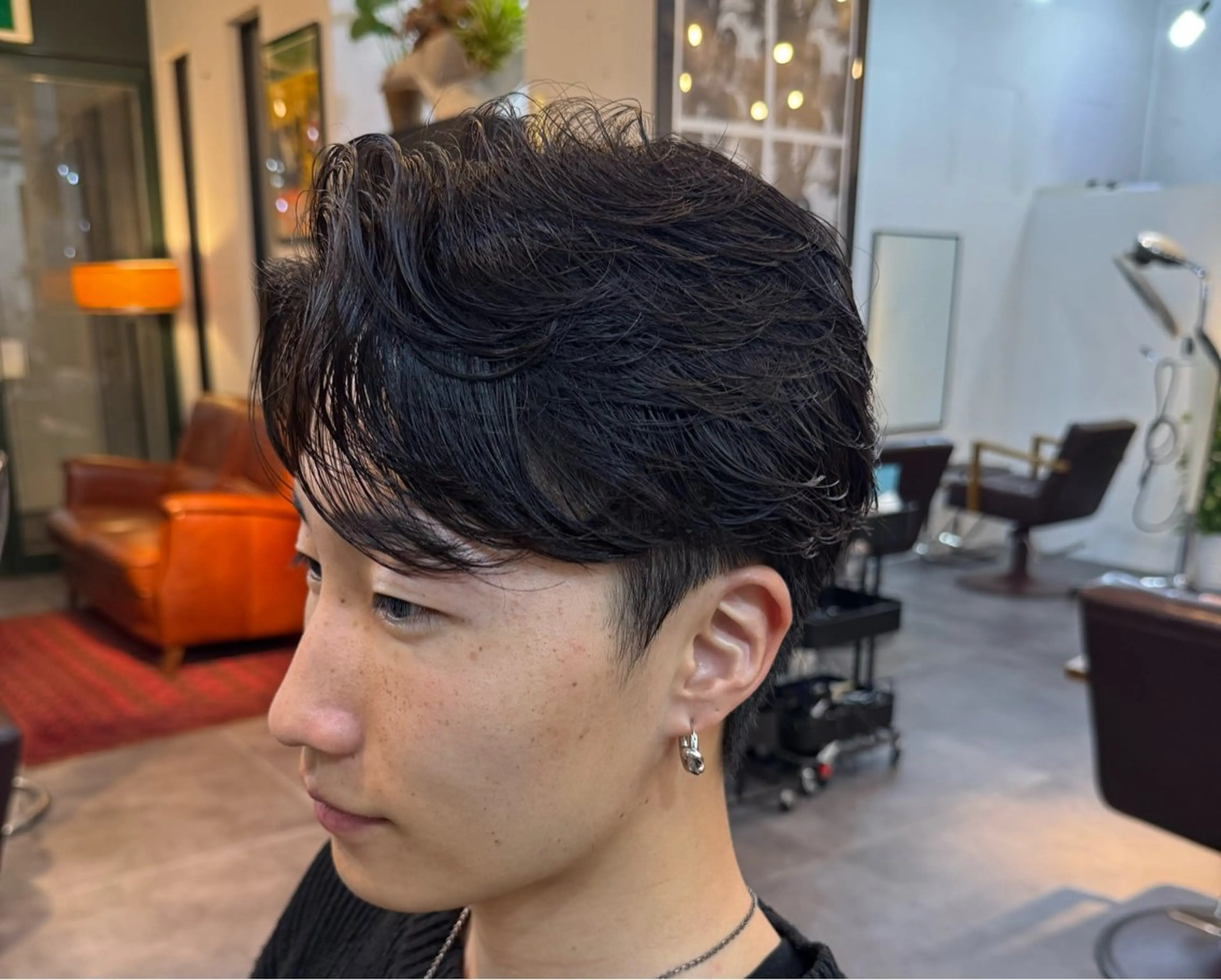 ミディアム カラー パーマ メンズ カット パーマ HRABRA ゆづきのヘアスタイル