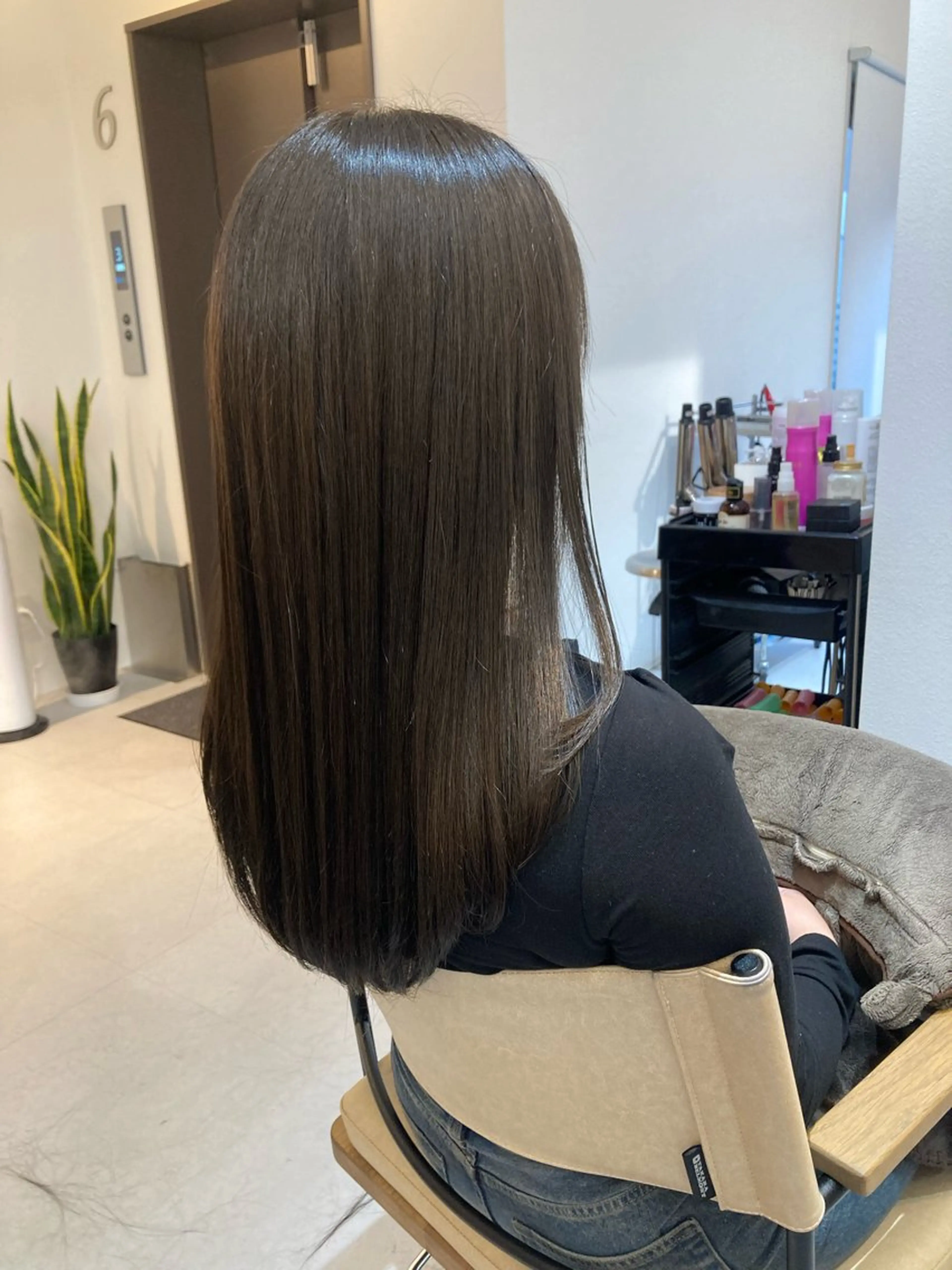 ロング カット ヘアカラー トリートメント ✨色持ちの良い艶 カラー✨蟹江真世のヘアスタイル