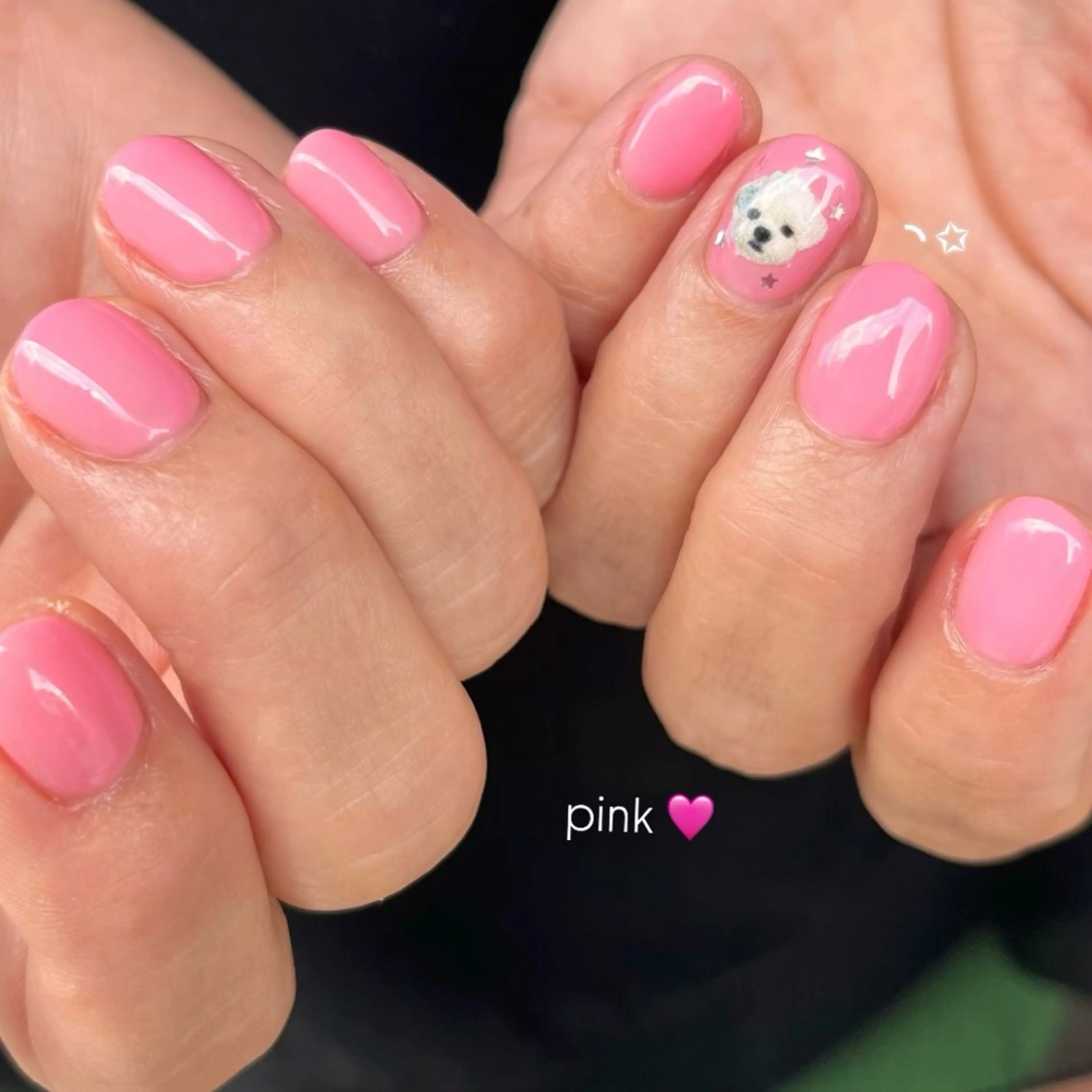 メンズ ネイル アートネイル ワンカラーネイル ピンク ハンドネイル ballie／小野原 なつみのネイルデザイン