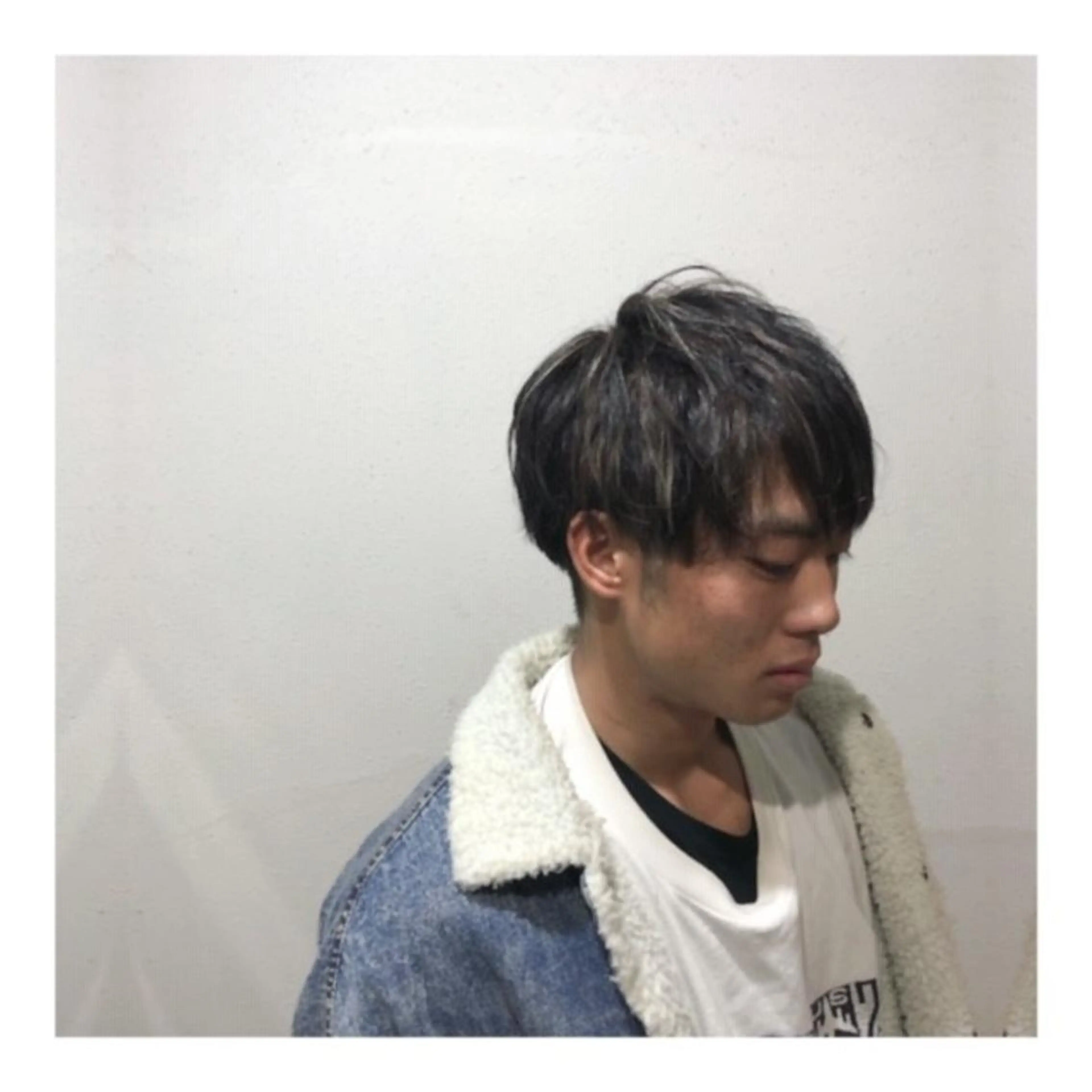 ショート メンズ パーマ メンズハイライト ハイライト Joshua / 素髪改善のヘアスタイル