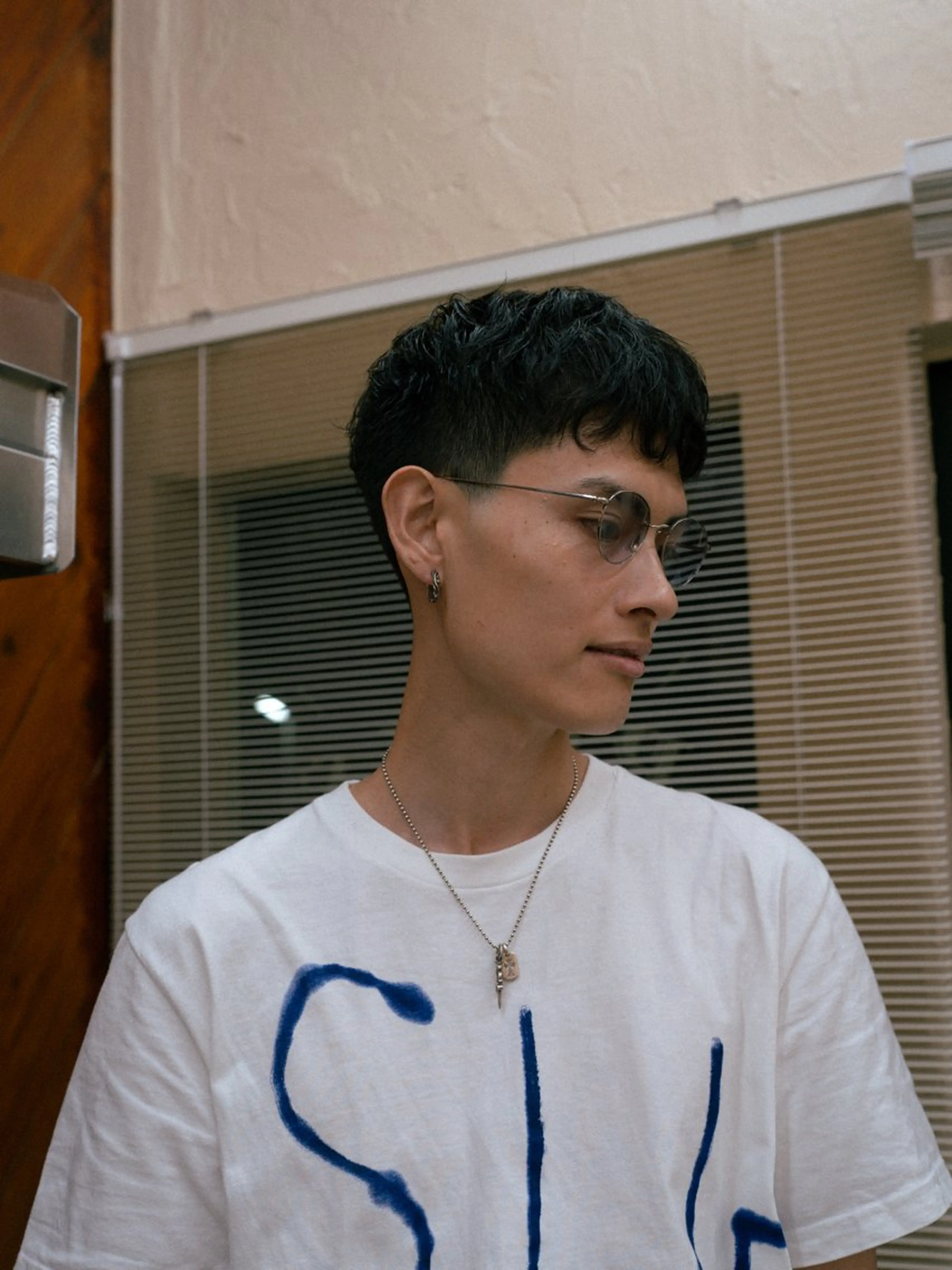 ショート カラー パーマ メンズ フェードカット メンズパーマ カット パーマ 🔗メンズサロン🔗 Kieのヘアスタイル