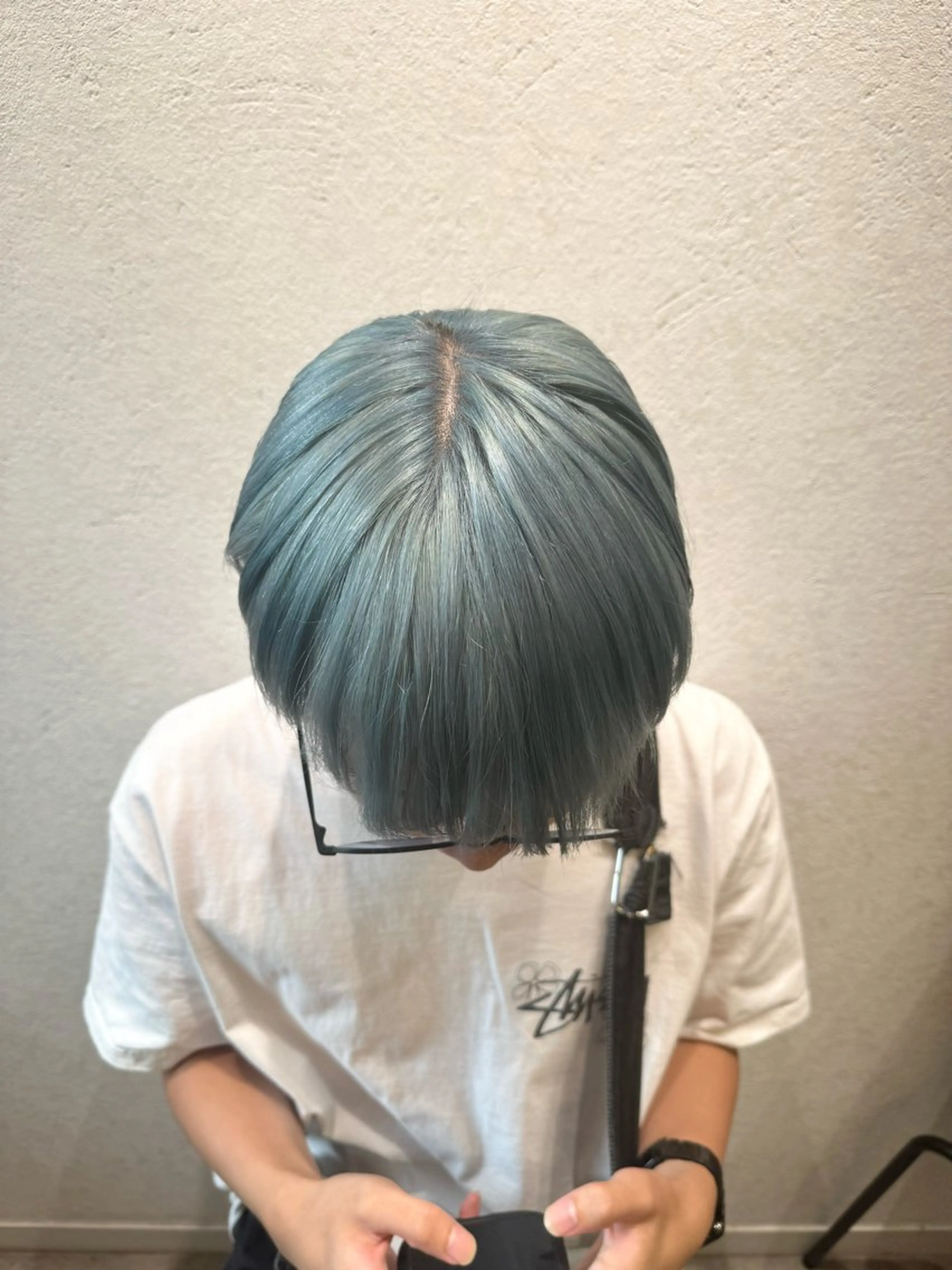 ショート カラー ブリーチ 縮毛矯正/エクステ ヘアアレンジ/ひふみのヘアスタイル