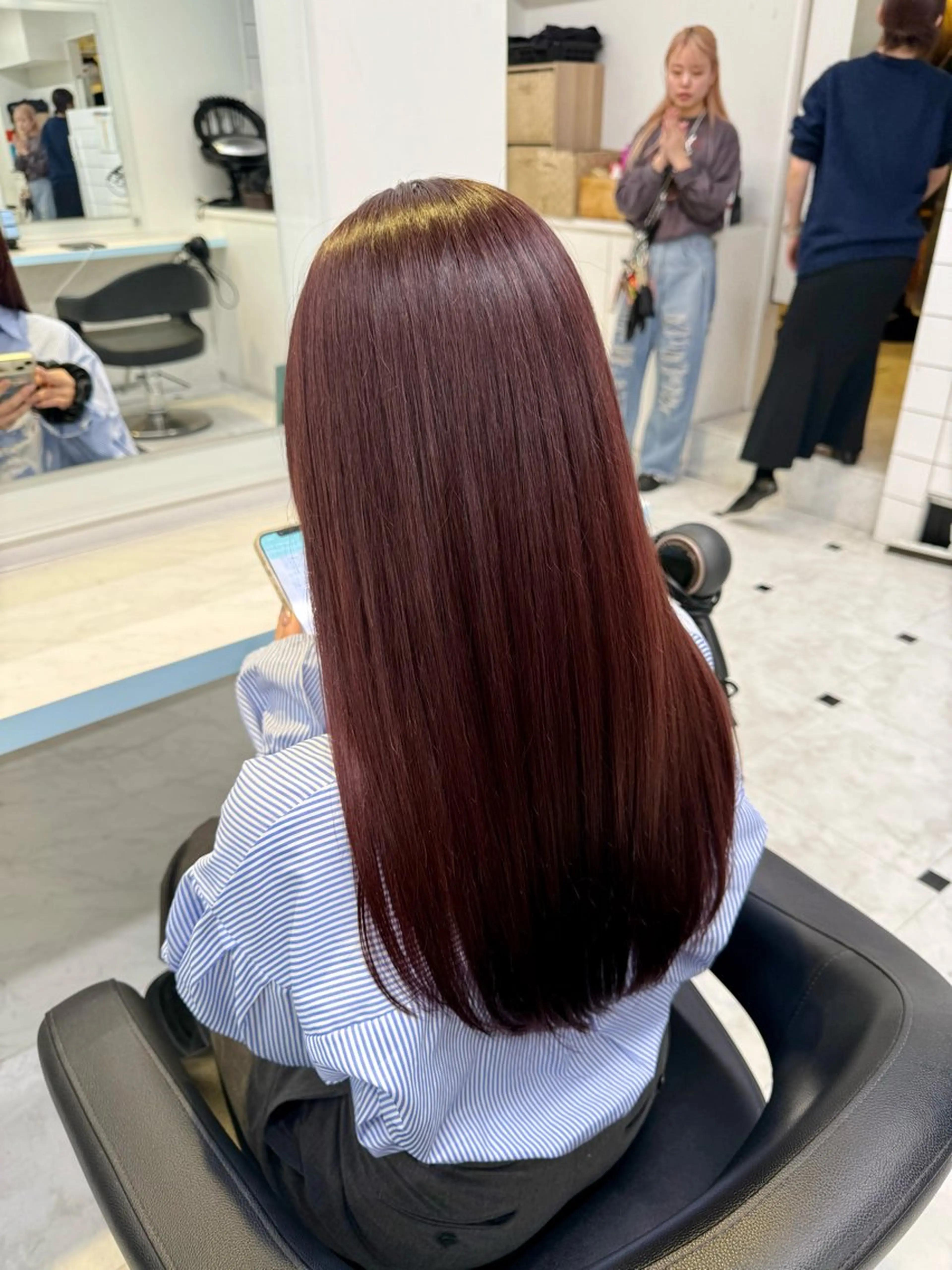 カラー ヘアカラー トリートメント 🇰🇷韓流暖色ヘア 🍒saaya🍒のヘアスタイル