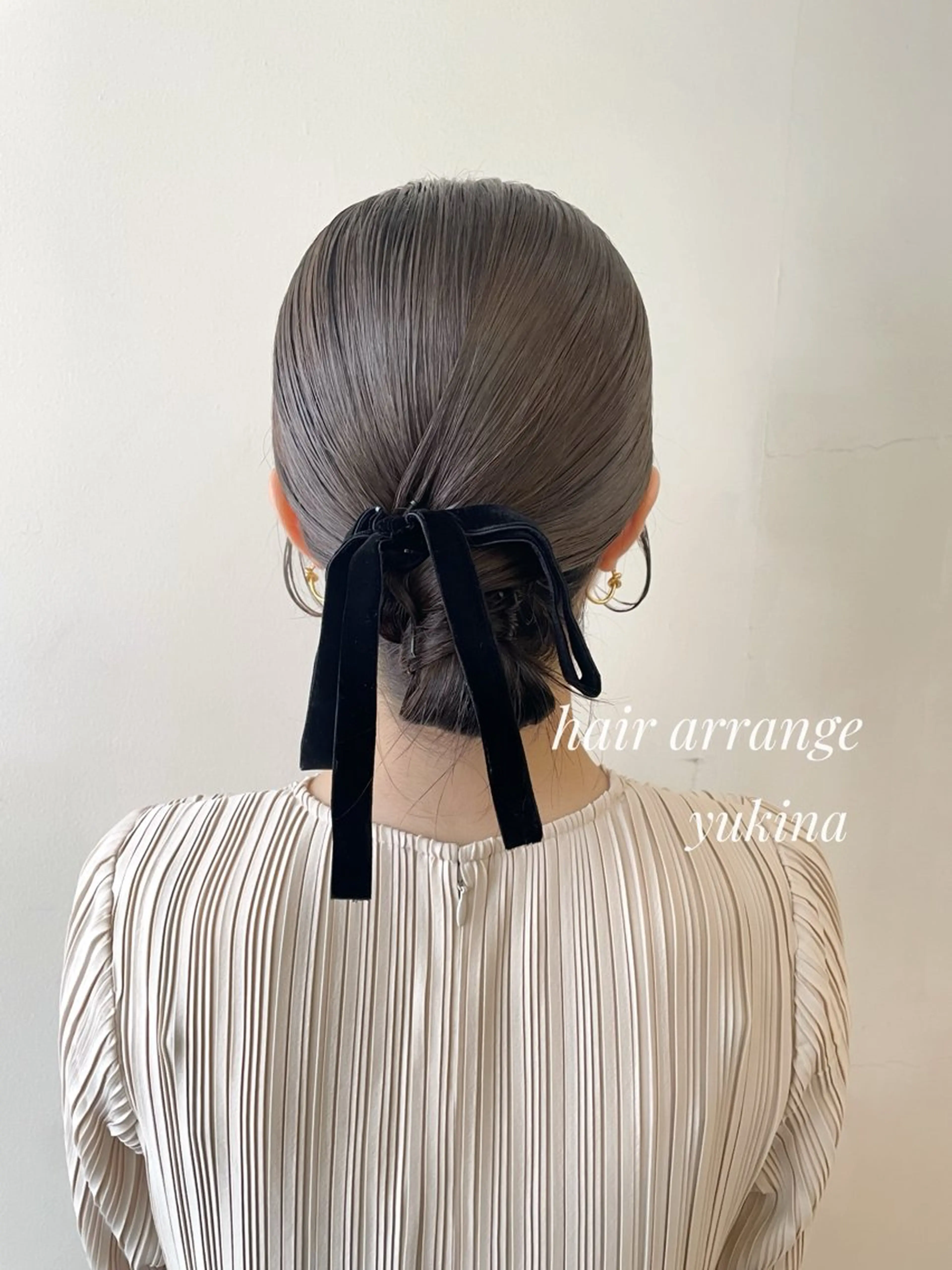 ロング ヘアアレンジ お団子ヘア 結婚式・ブライダル ヘアセット Hair Salon BOTTOMS所属・✨透明感ケアカラー✨ 長野ゆきなのヘアスタイル