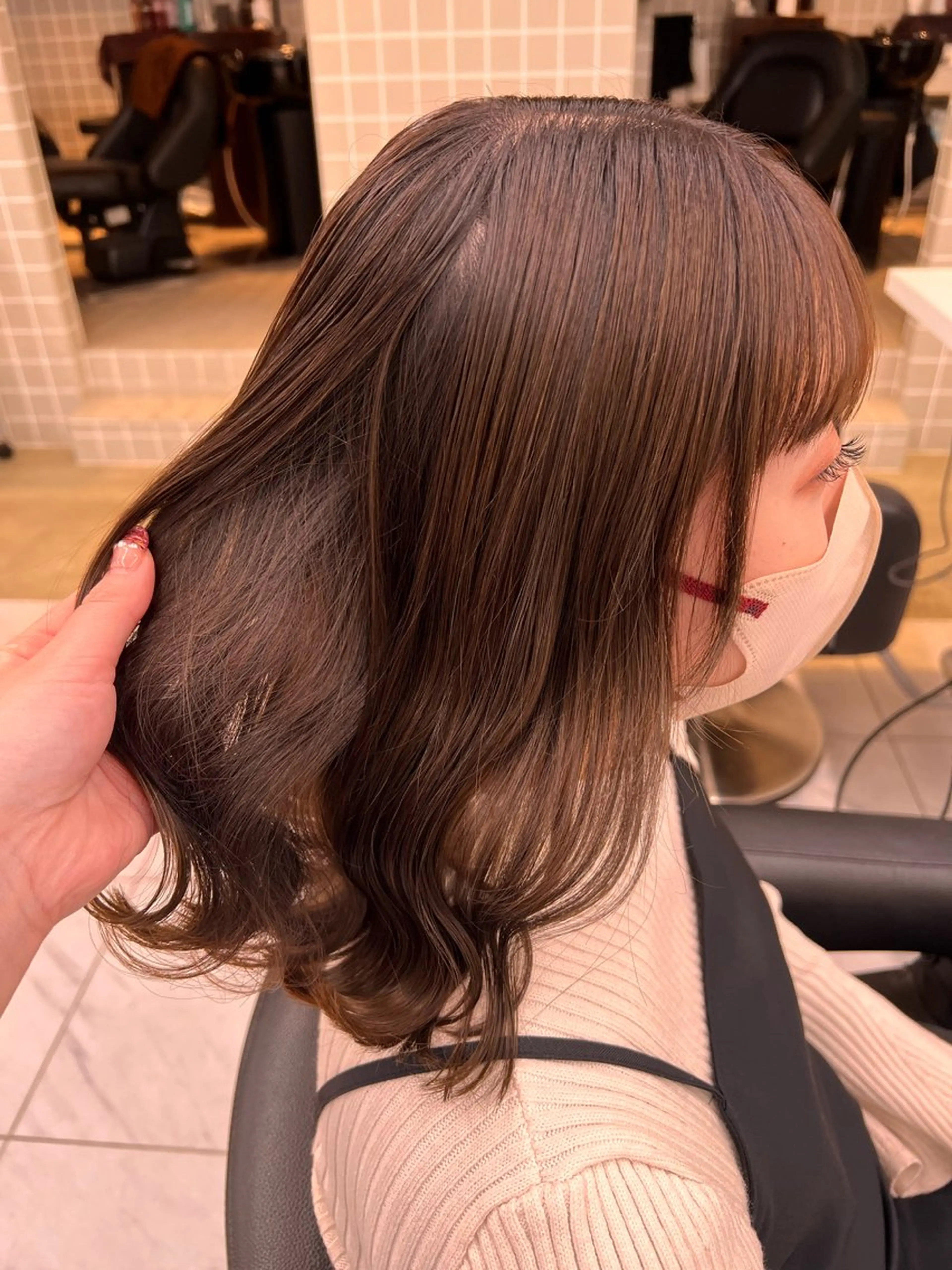 ミディアム カラー 💖札幌カラー 指名No.1💖玲奈のヘアスタイル