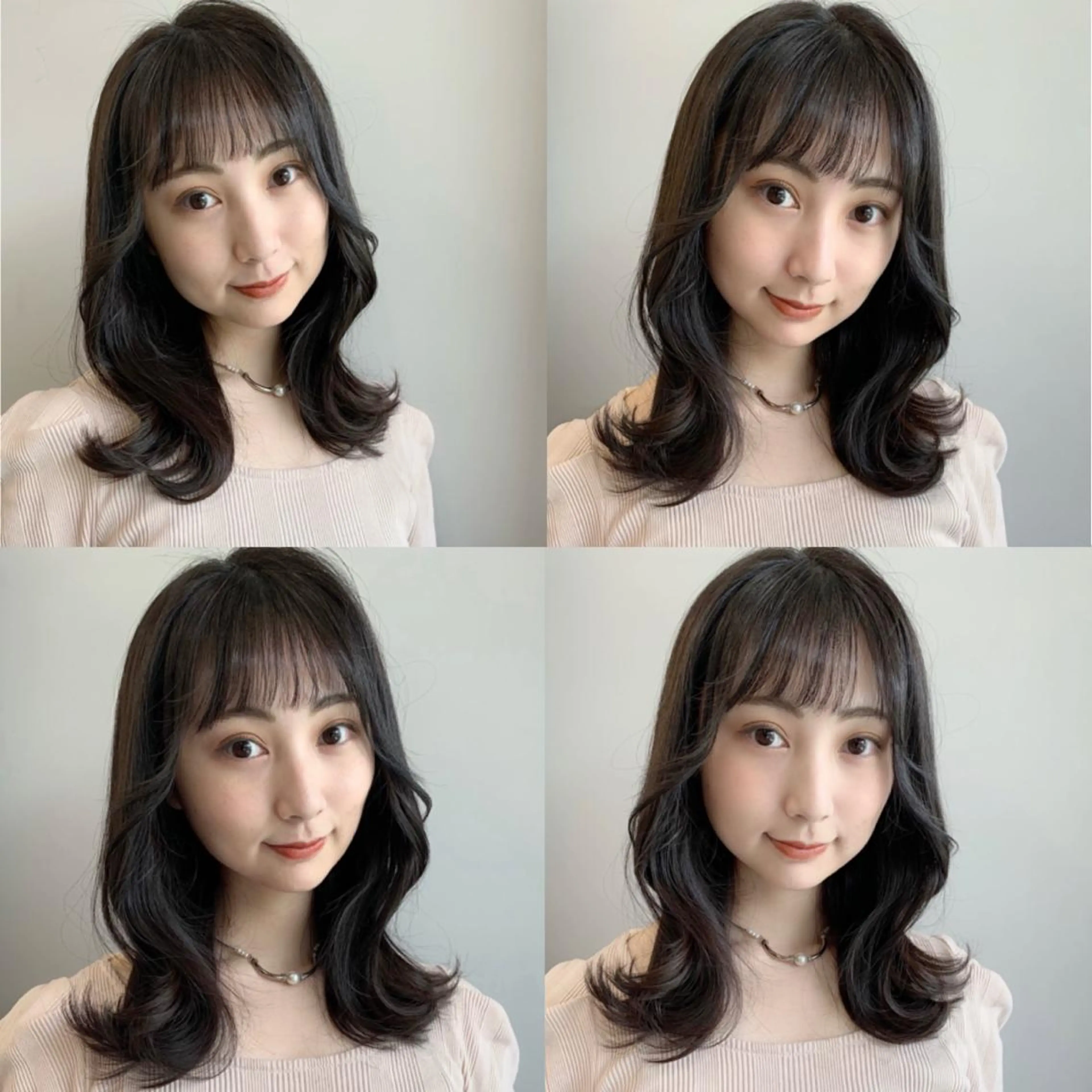 ミディアム カラー カット ヘアカラー トリートメント ヘッドスパ 透明感/オリーブ/ グレージュ/YUKAのヘアスタイル