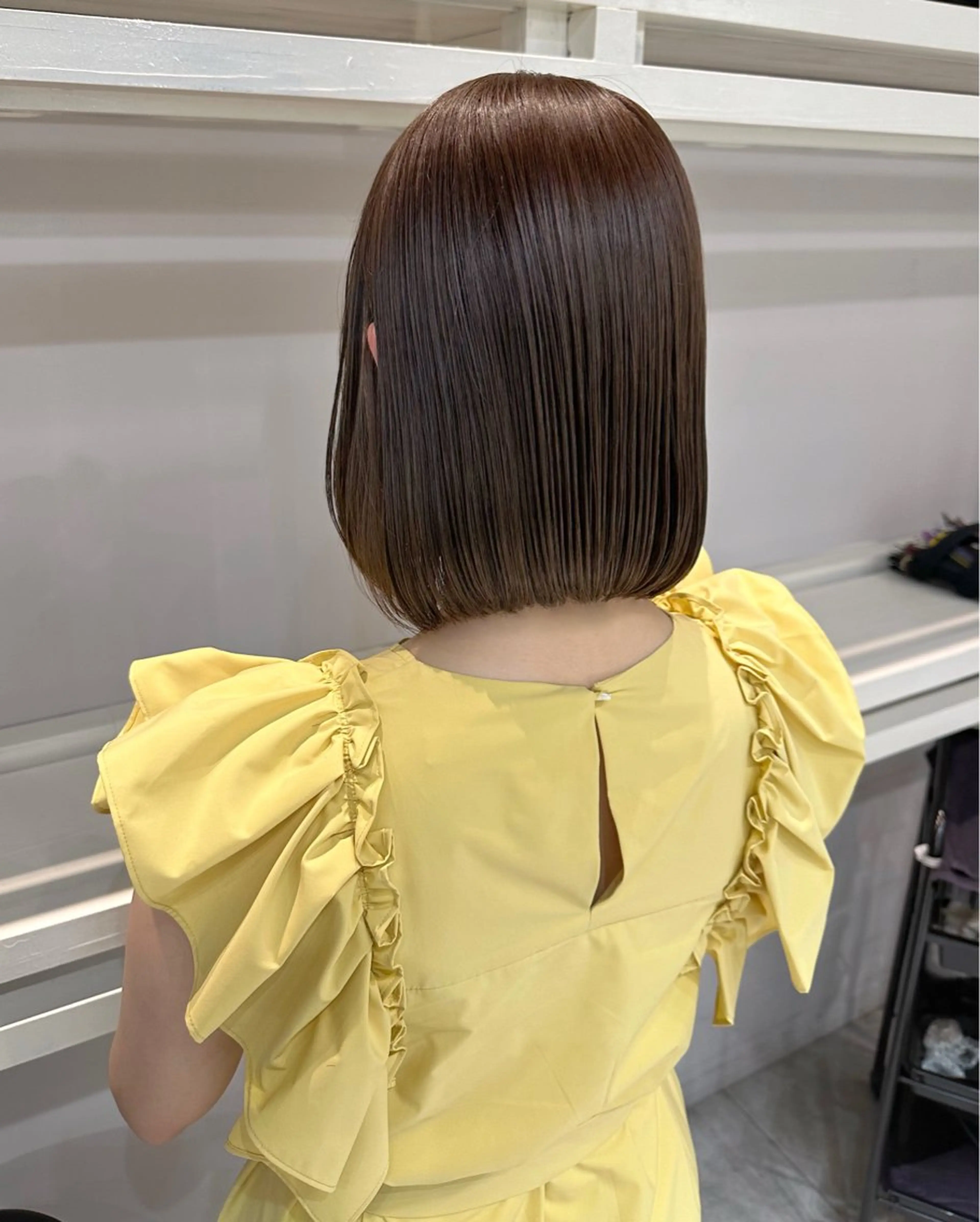 ミディアム カラー カット ヘアカラー トリートメント 透明感カラー/ボブ /佐藤伶のヘアスタイル