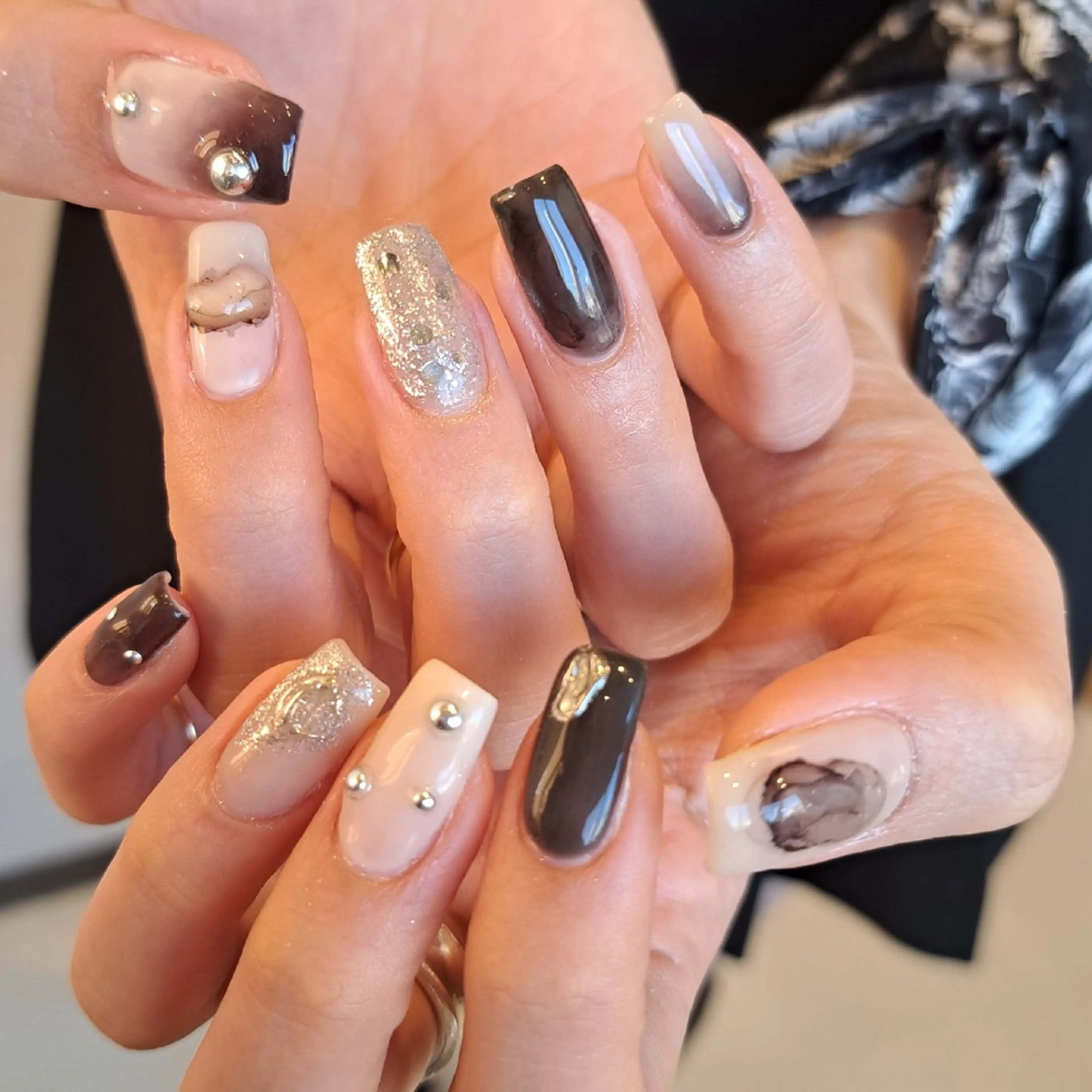 ネイル アートネイル ジェルネイル 持ち込み ニュアンスネイル ハンドネイル Nail mood デザイン持ち込みokのネイルデザイン
