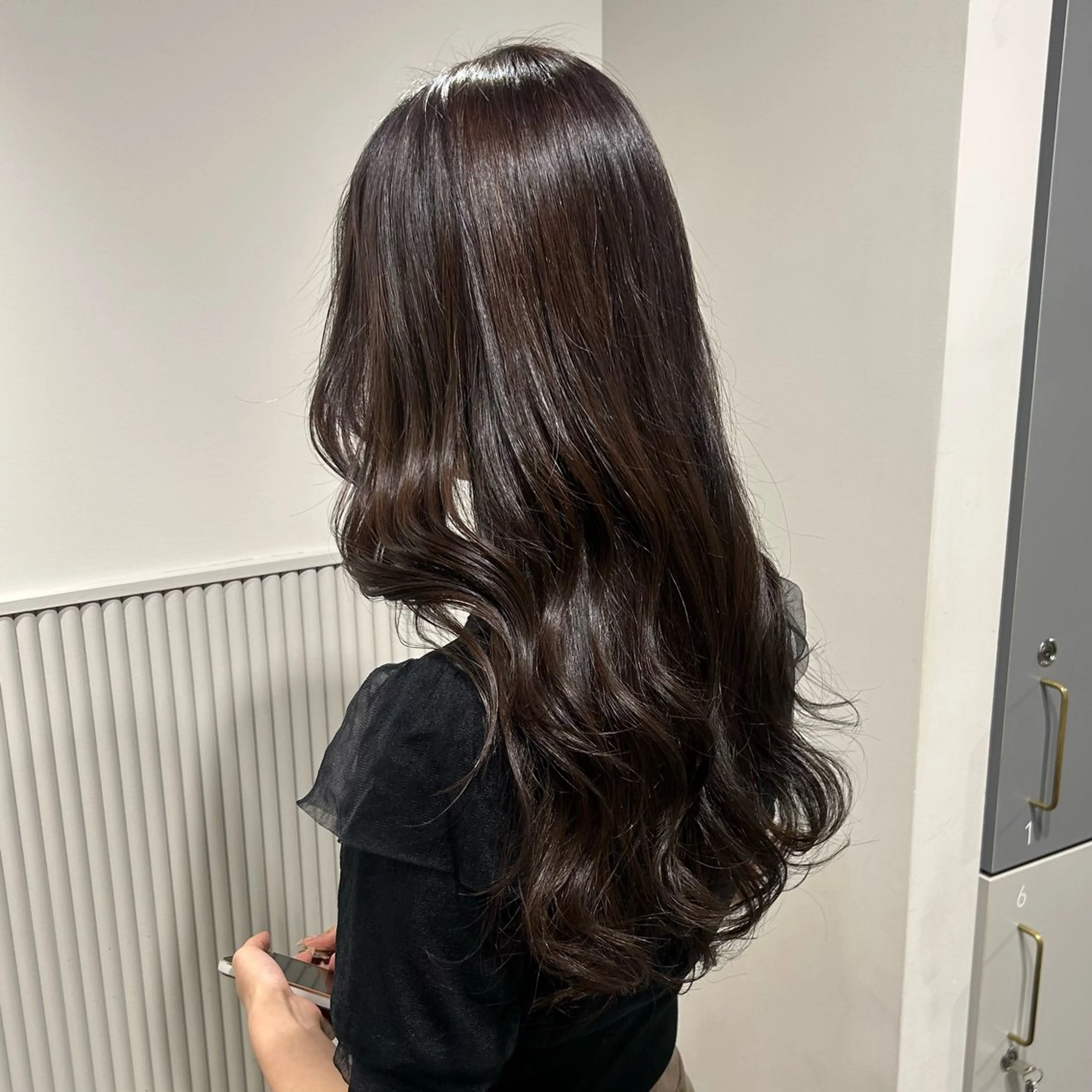 ロング カラー ブラウンカラー ラベンダーカラー 韓国風ヘア LOVEST Rihoのヘアスタイル