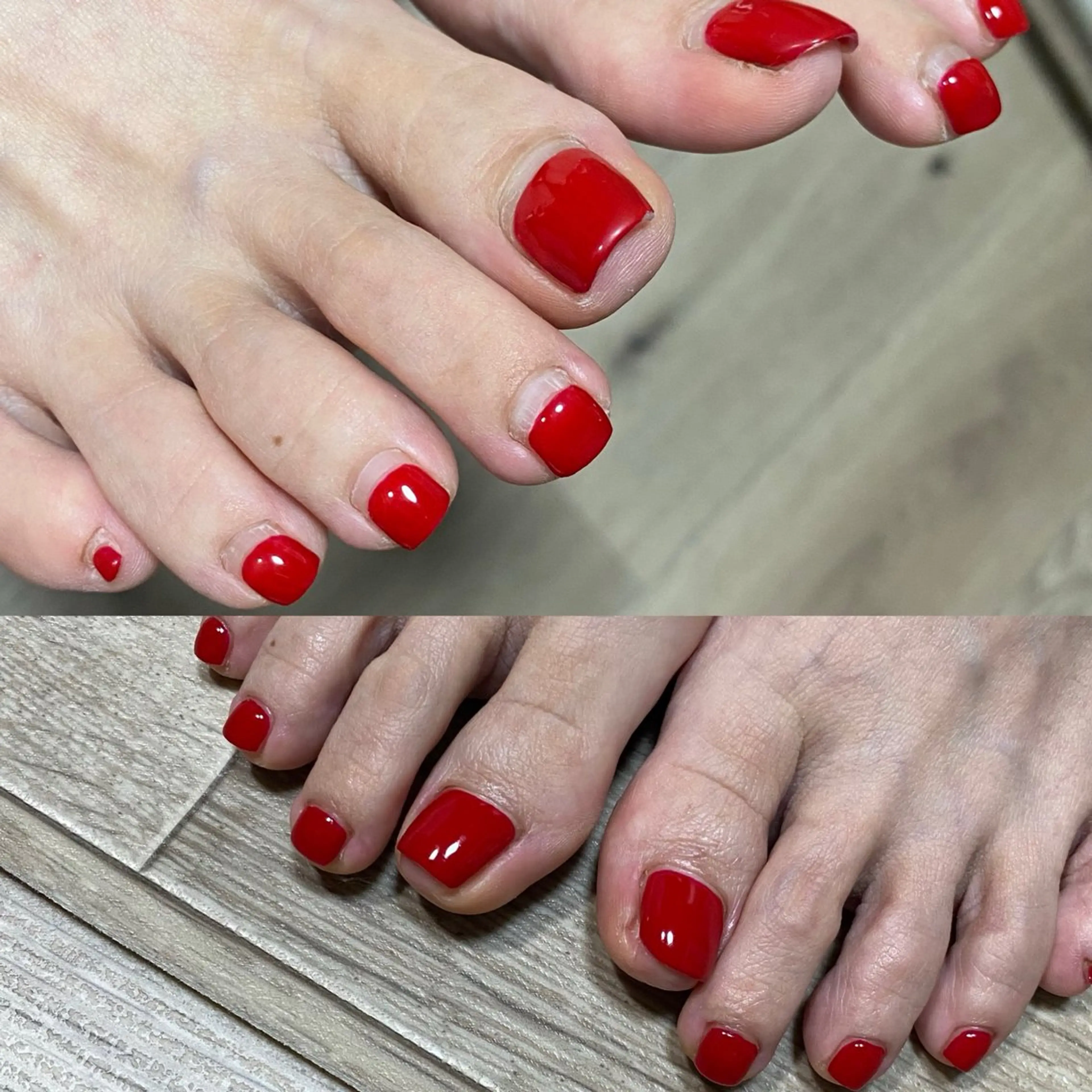 ネイル フットネイル ワンカラーネイル フットネイル soleil所属・舞鶴 奈々美のネイルデザイン