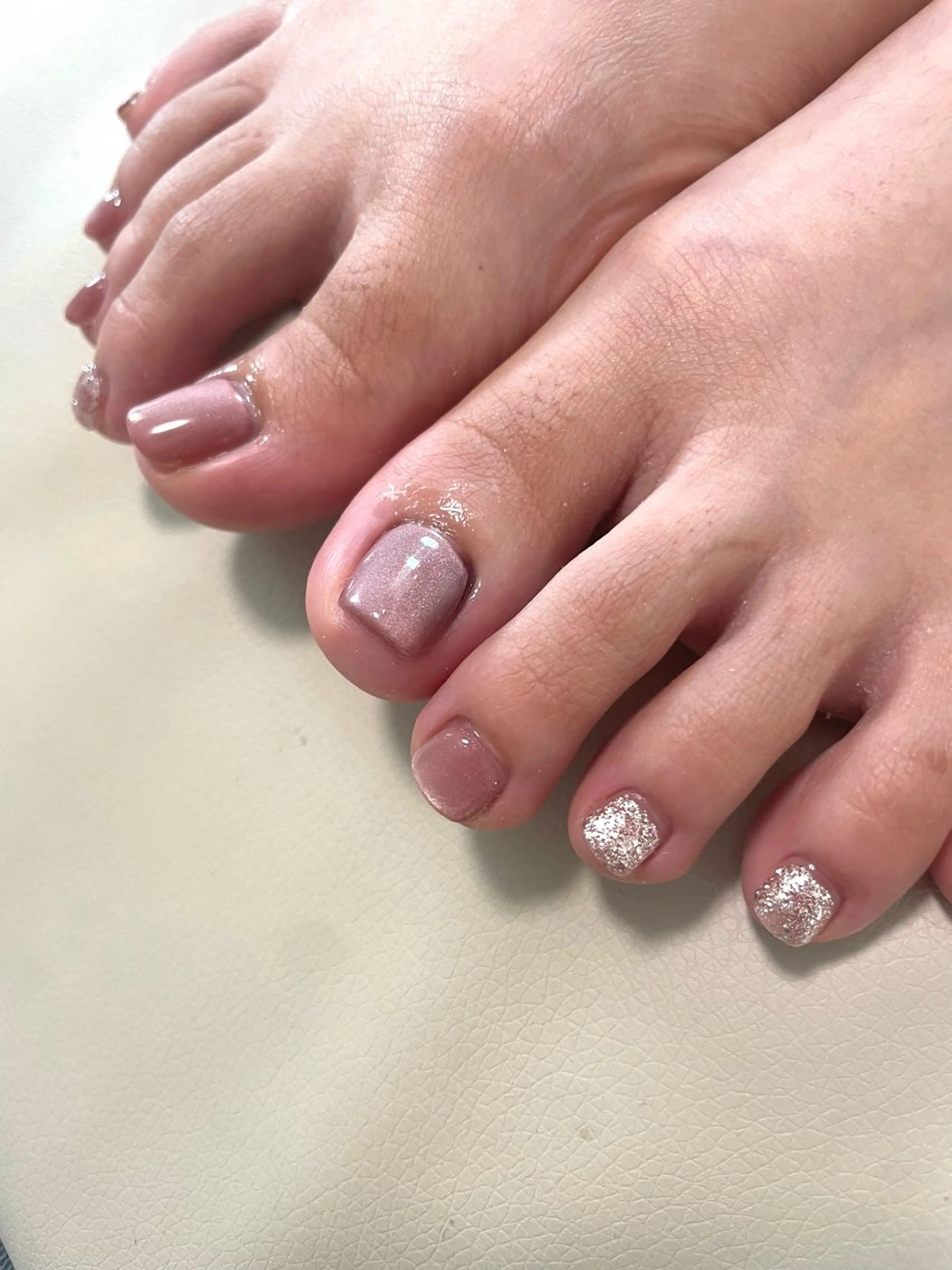 ネイル 氷ネイル・うるうるネイル フットネイル Joint_ nailのネイルデザイン