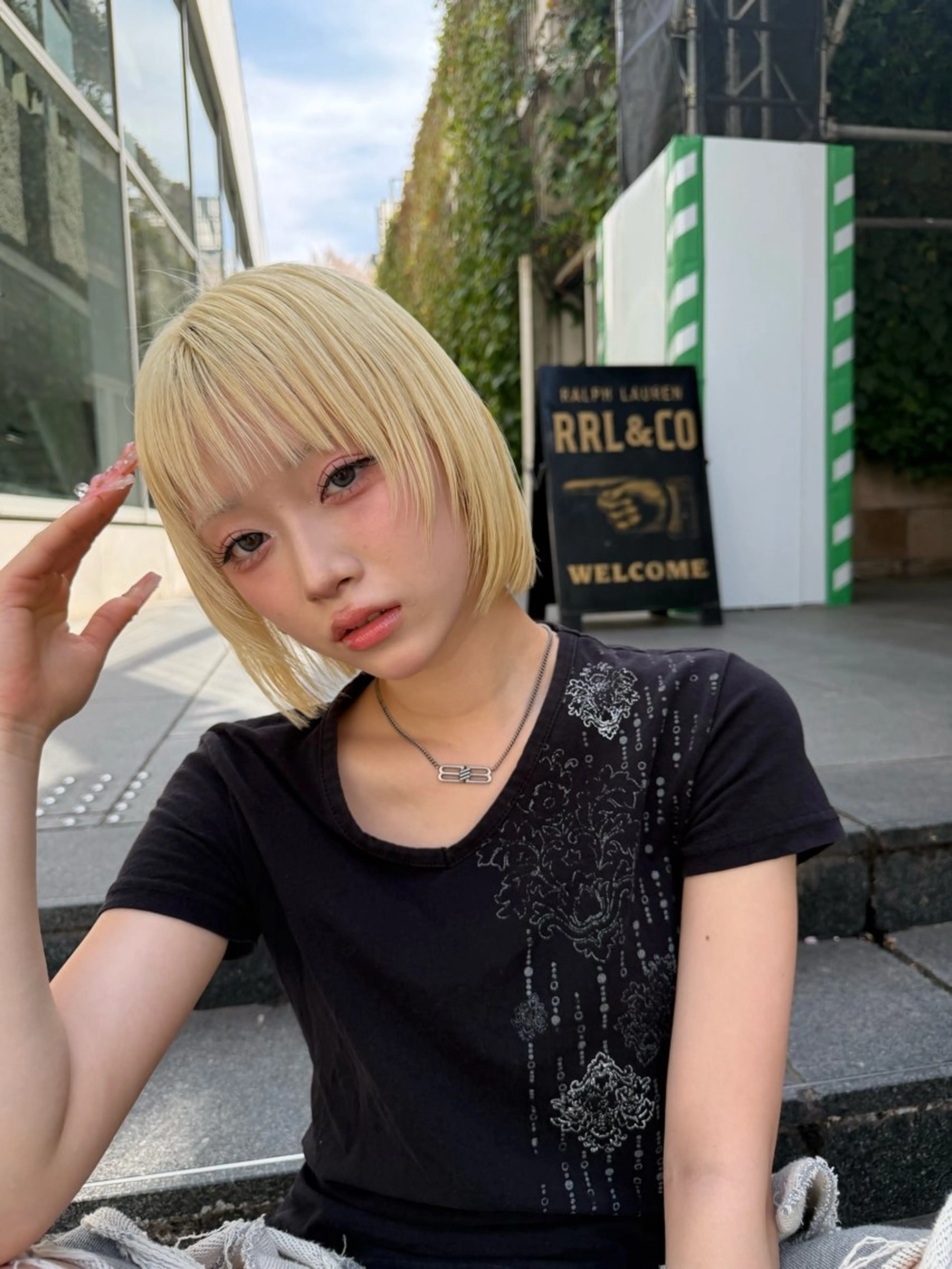 ショート カラー ブリーチ ブロンド 透明感カラー ダブルカラー ハイトーンカラー カット ヘアカラー 💎透明感カラー特化 💎TAISEIのヘアスタイル