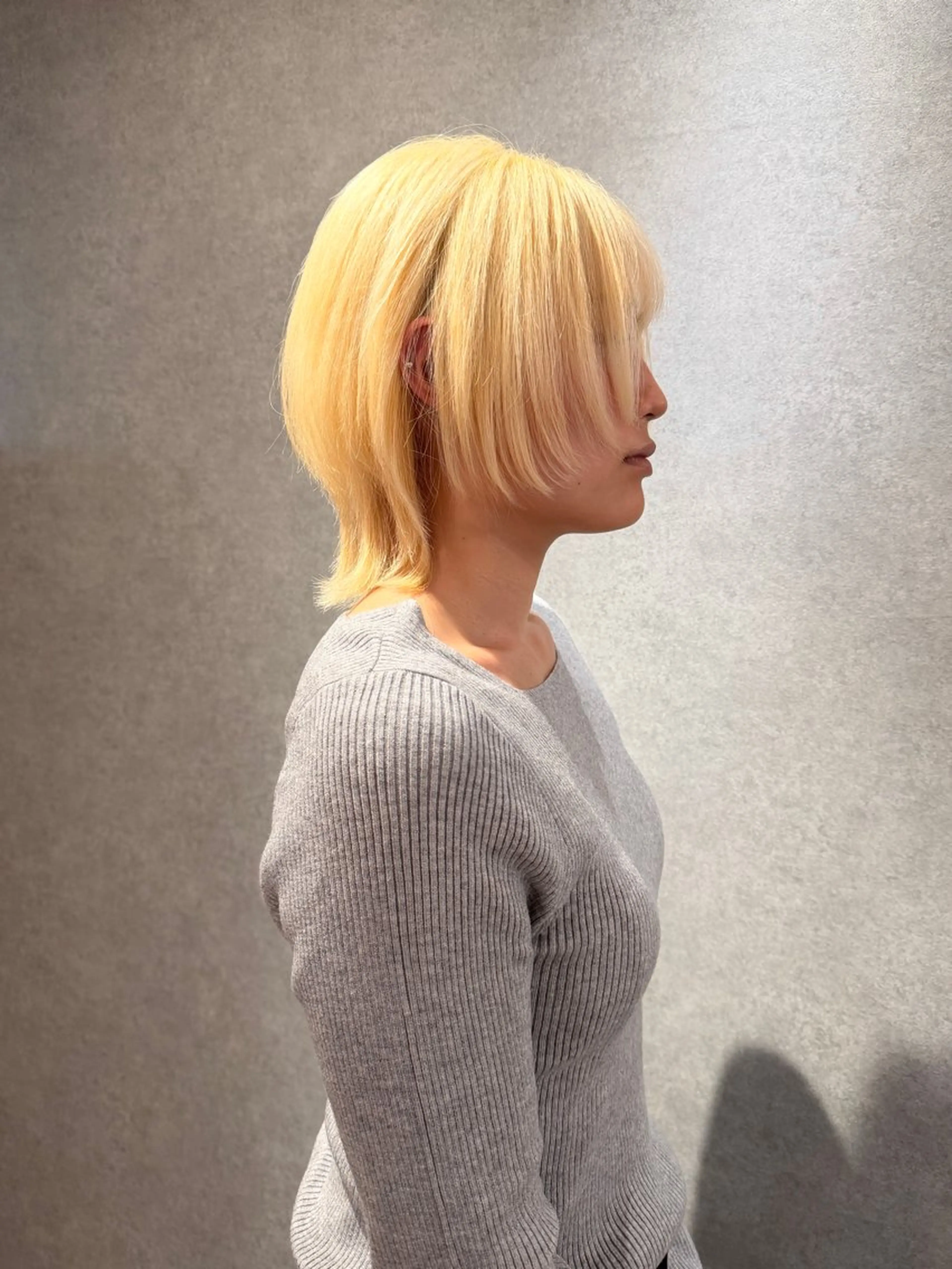 ミディアム カラー カット ヘアカラー トリートメント ハイトーン/ウルフ/ レイヤー/Asukaのヘアスタイル