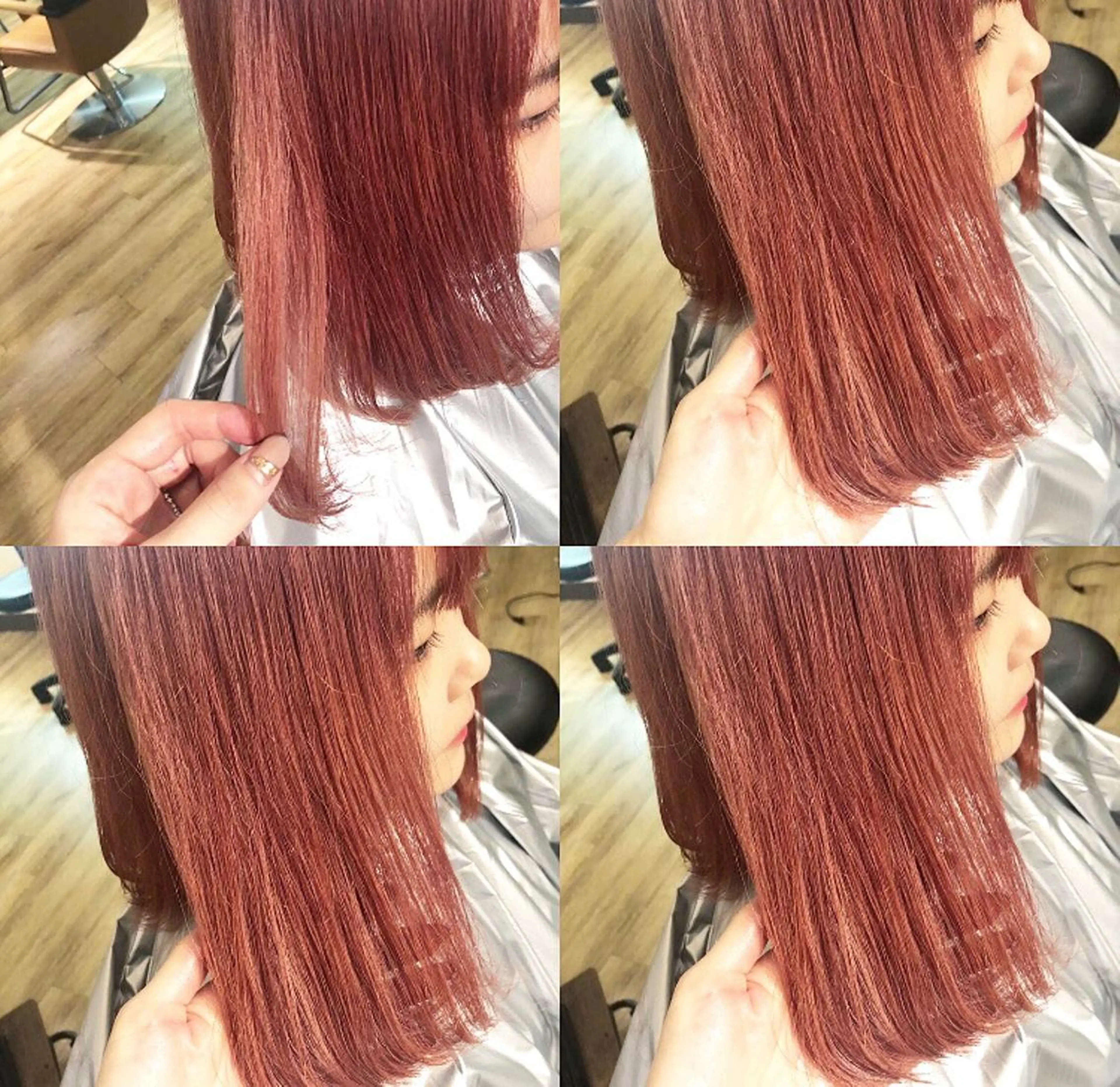 ミディアム ヘアカラー トリートメント MOMO KAのヘアスタイル
