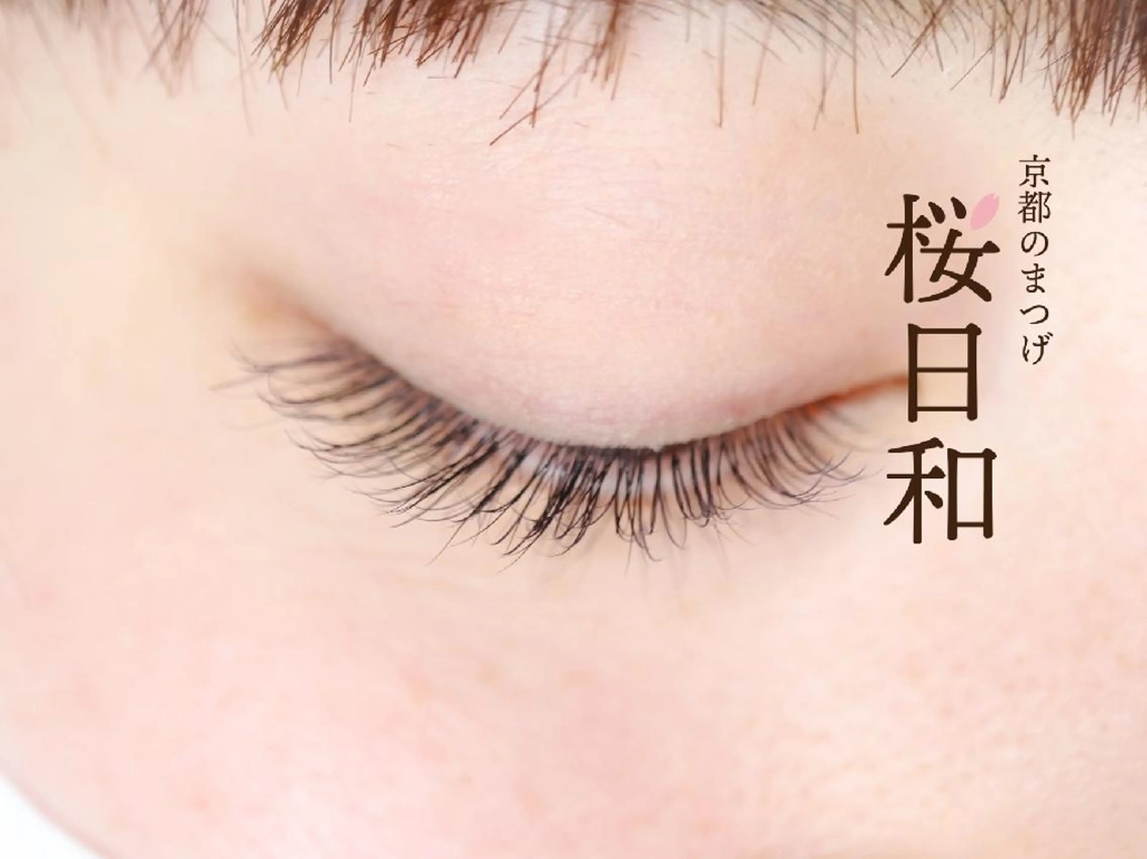 マツエク・マツパ フラットラッシュ Jカール まつげパーマ セクシー 一重×まつ毛パーマ 京都のまつげ桜日和 小島美桜のマツエク・マツパデザイン
