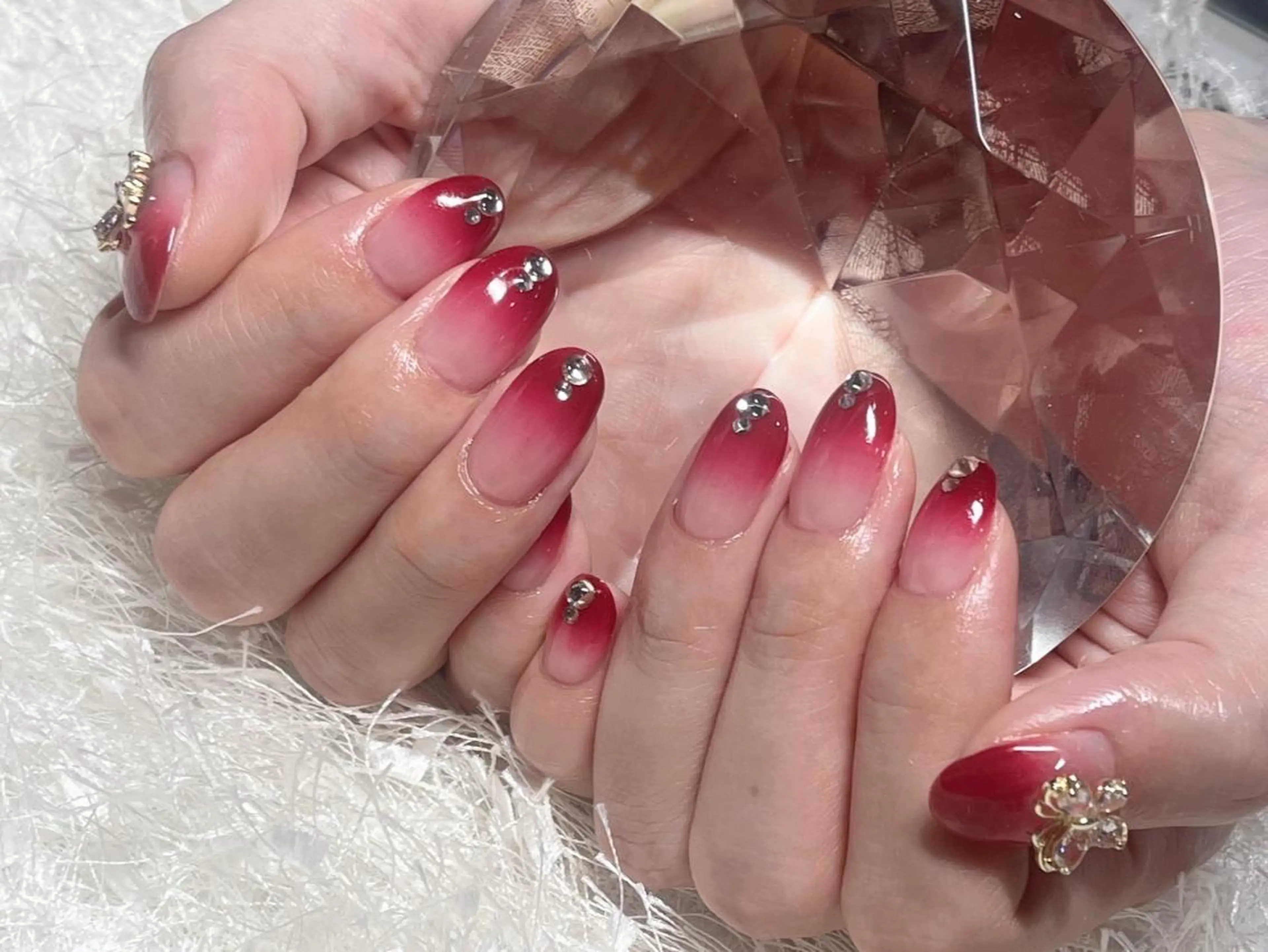 ネイル 長さ出し フレンチネイル ジェルネイル グラデーション 韓国ネイル ハンドネイル Nail&eye Belire 新宿のネイルデザイン