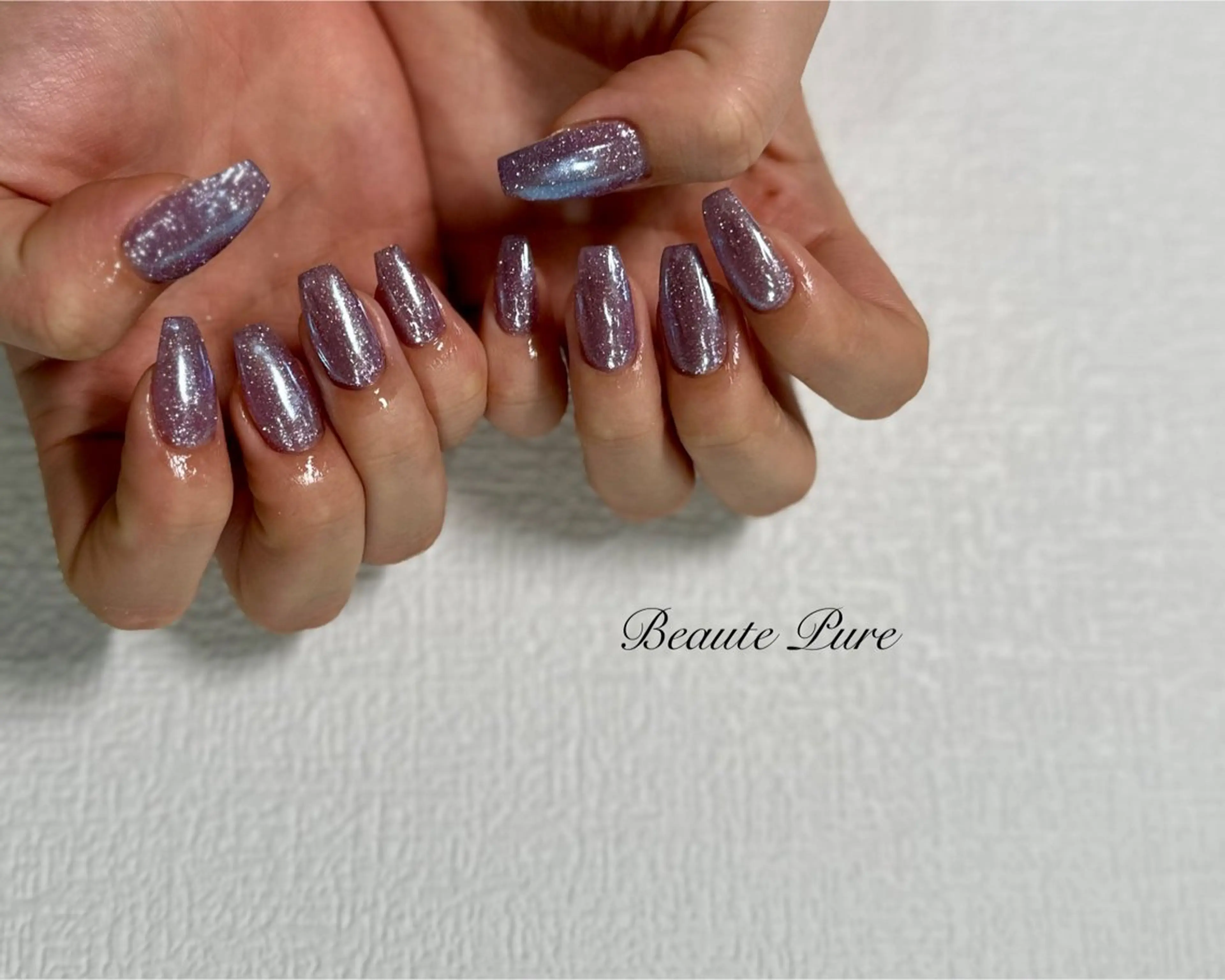 ネイル アートネイル オーロラネイル クリアネイル フラッシュネイル ジェルネイル ハンドネイル BeautePure Maiのネイルデザイン