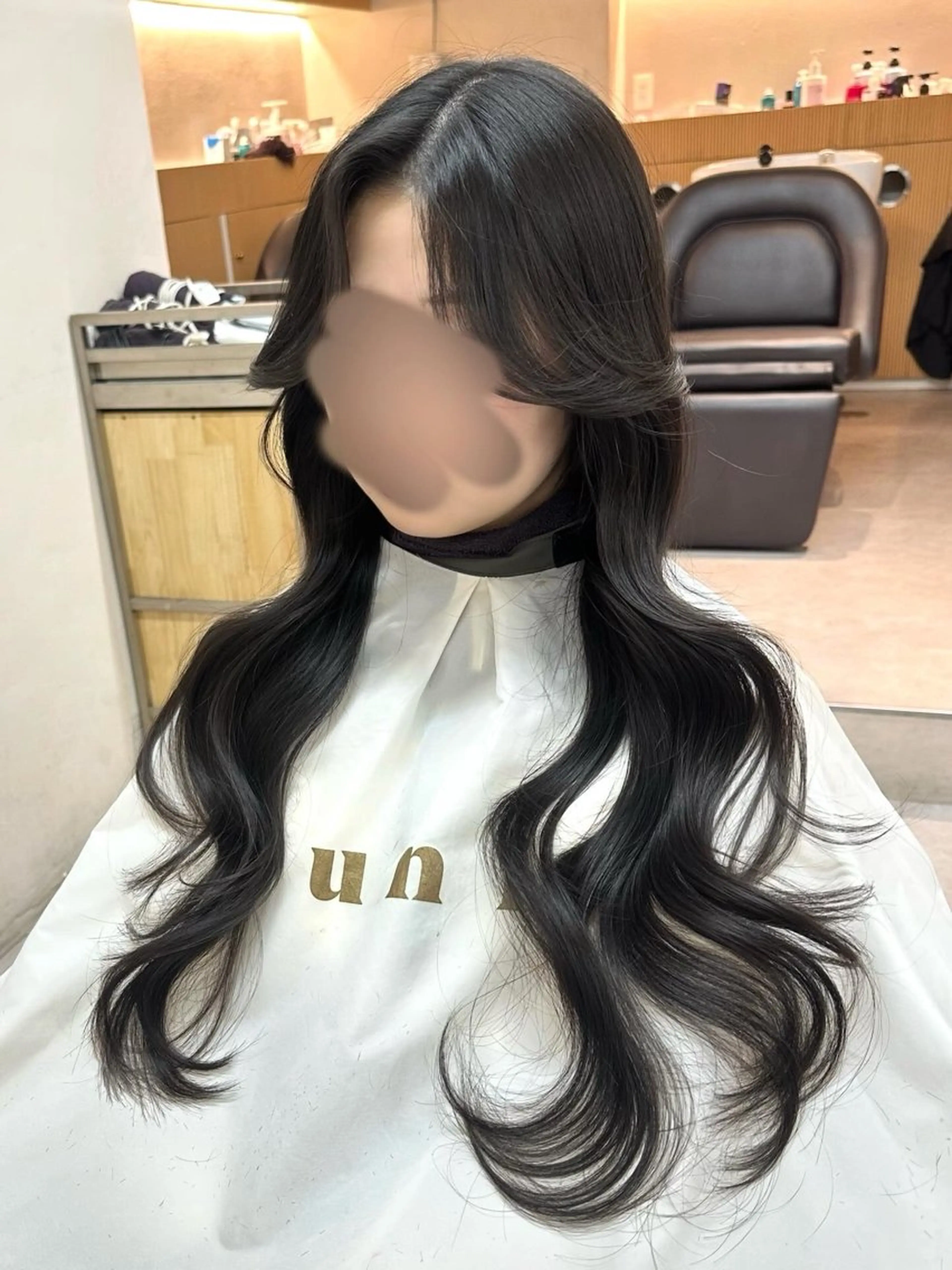 ロング カラー レイヤーカット カット ヘアカラー 韓国ヘア🦢🖤 Sayumiのヘアスタイル