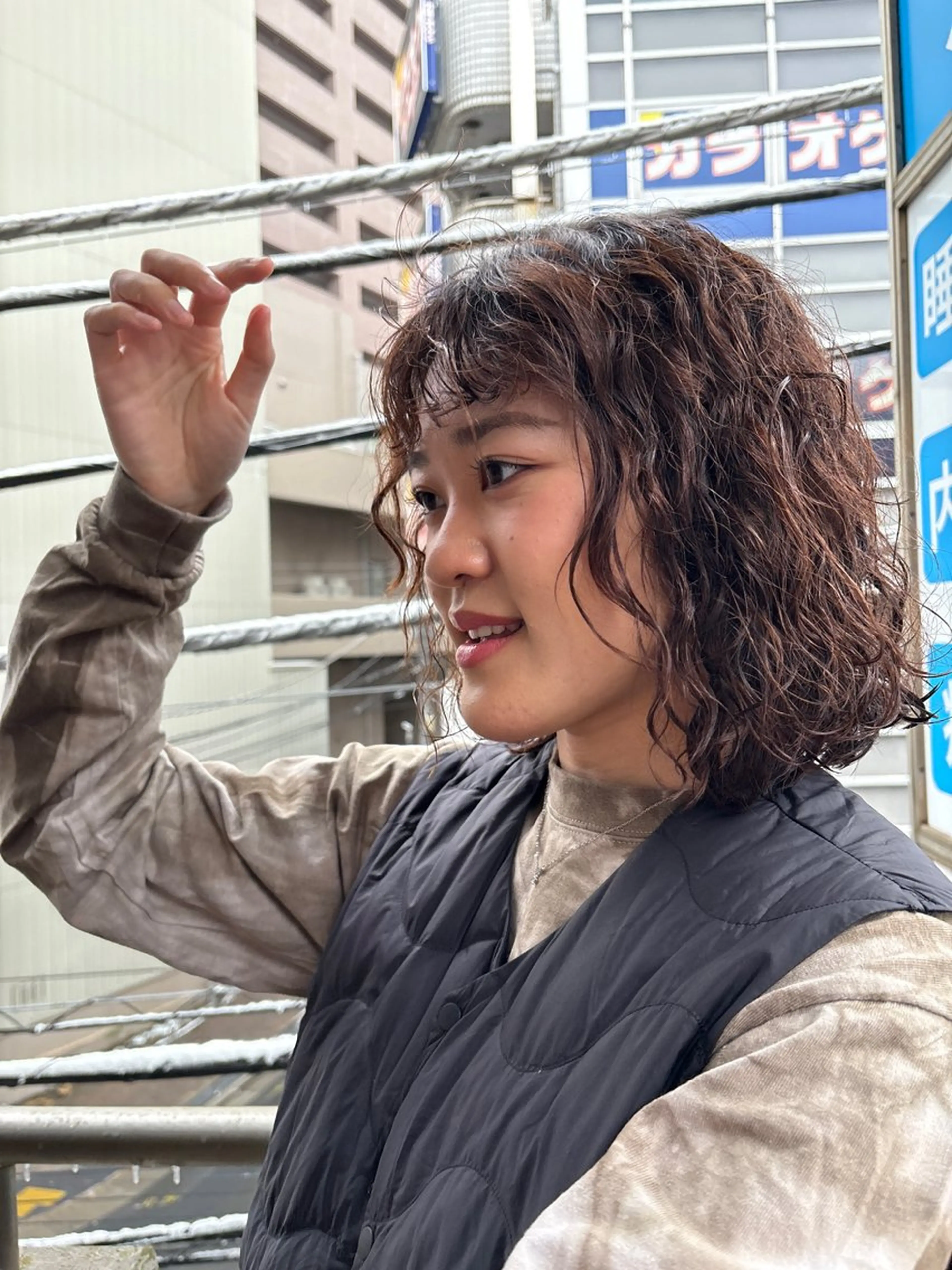 ミディアム パーマ パーマ/メンズパーマ /ボブパーマ/HYOのヘアスタイル