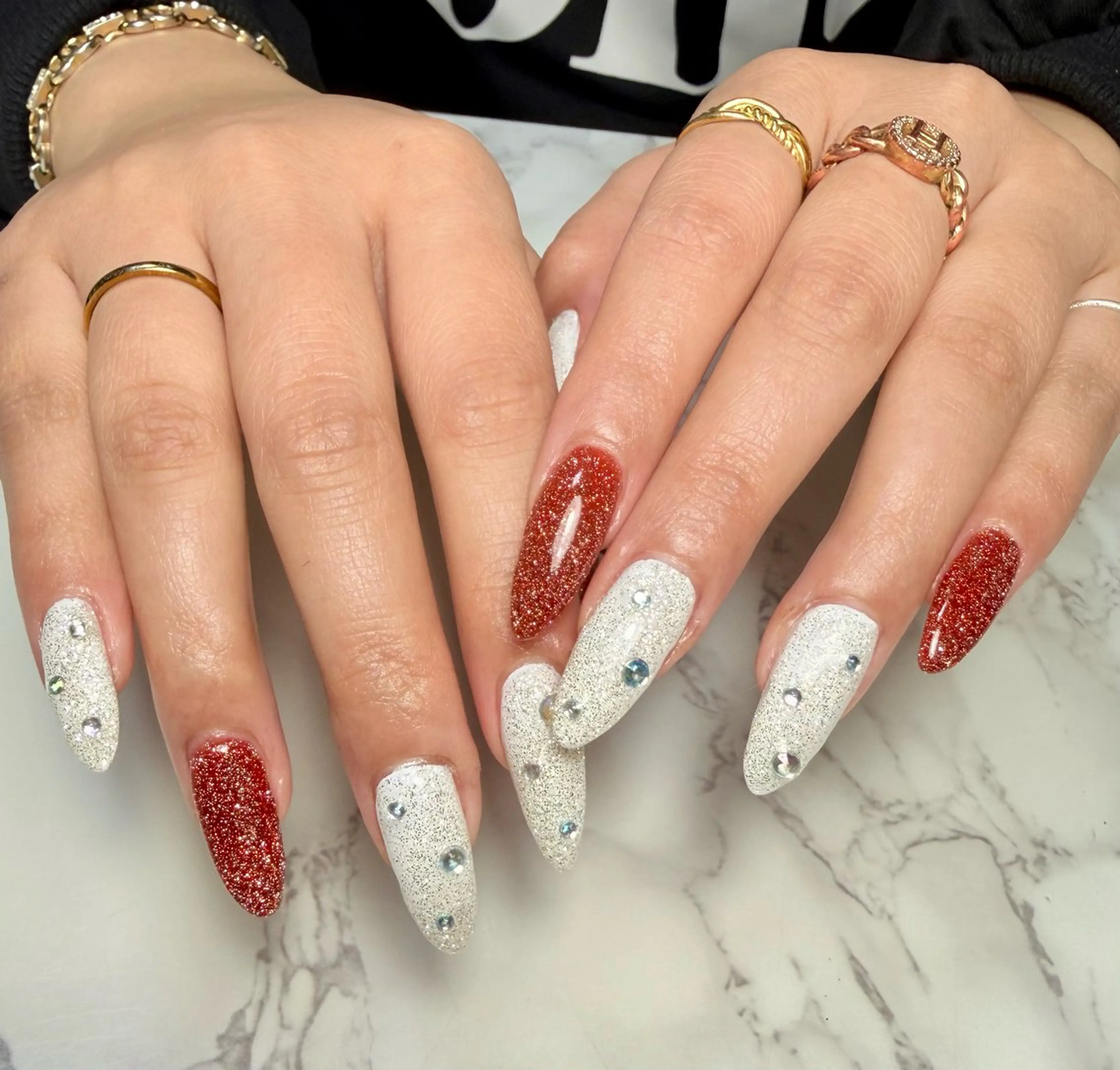 ネイル アニマル柄 アートネイル チークネイル フラッシュネイル フラッシュマグ M.N_ nailのネイルデザイン