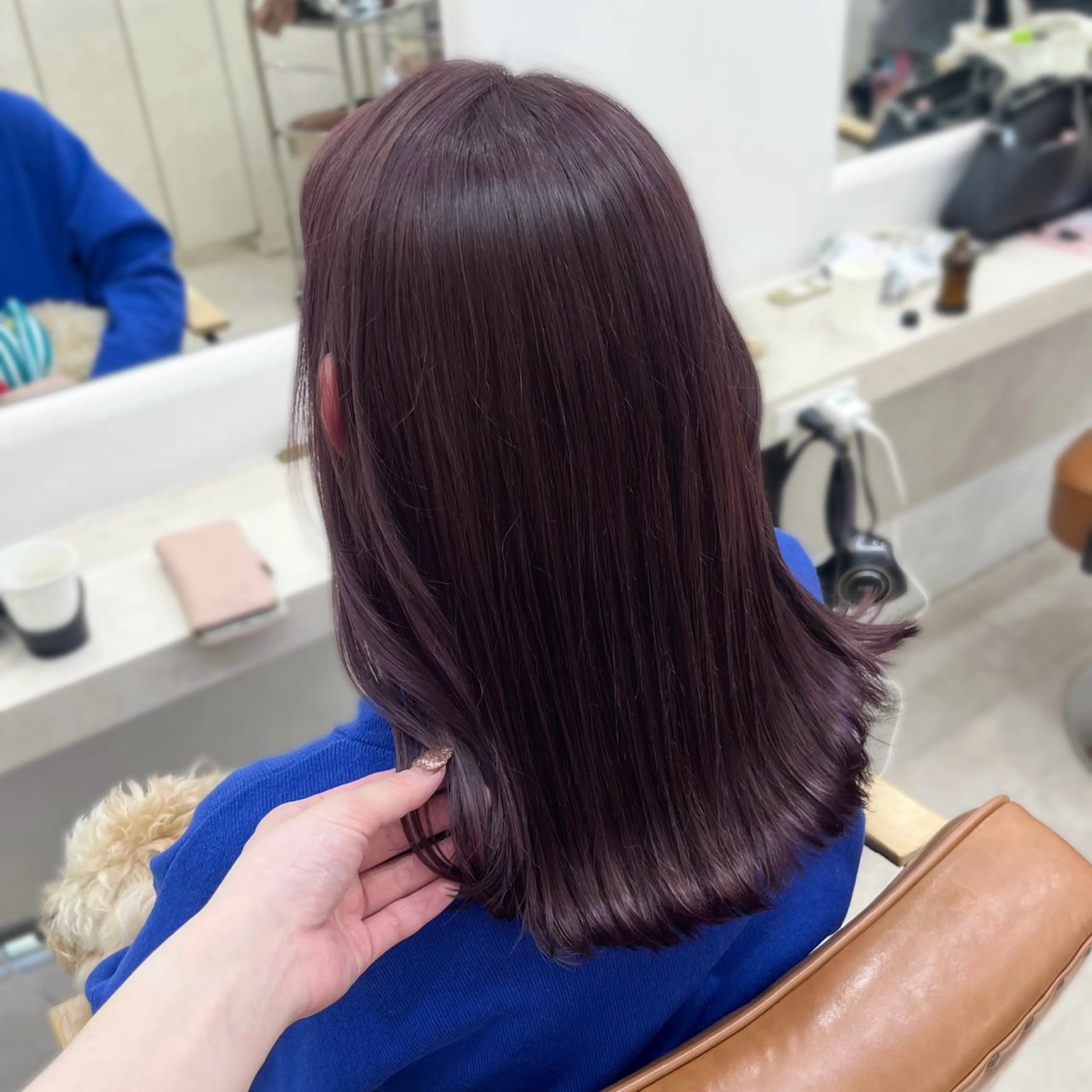 ミディアム カラー ヘアカラー ひなこ♡艶カラー/ ベージュ🤍透明感のヘアスタイル