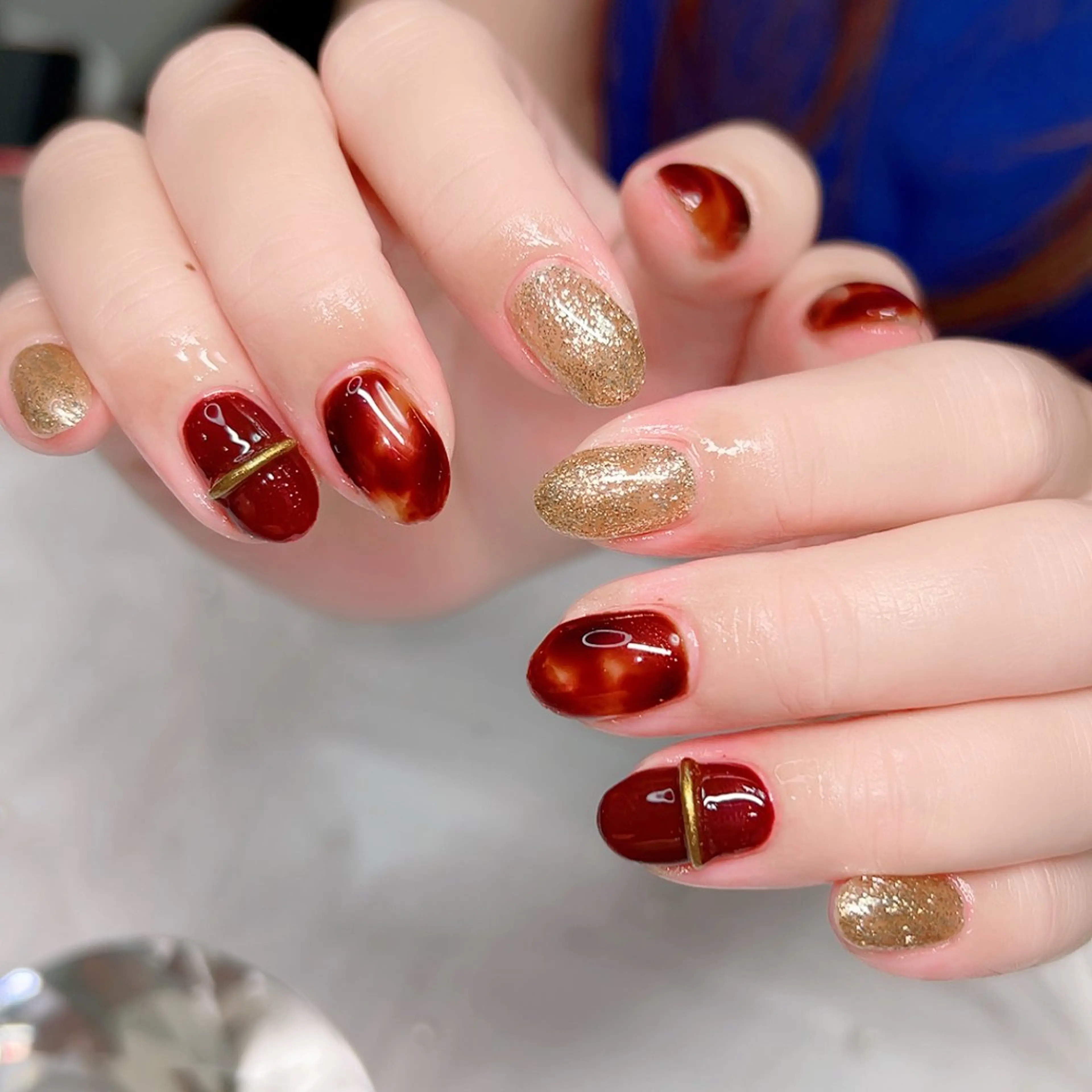 ネイル アートネイル フラワーネイル キラキラネイル ラメ(グリッター) マグネットネイル Cute Tips nailのネイルデザイン