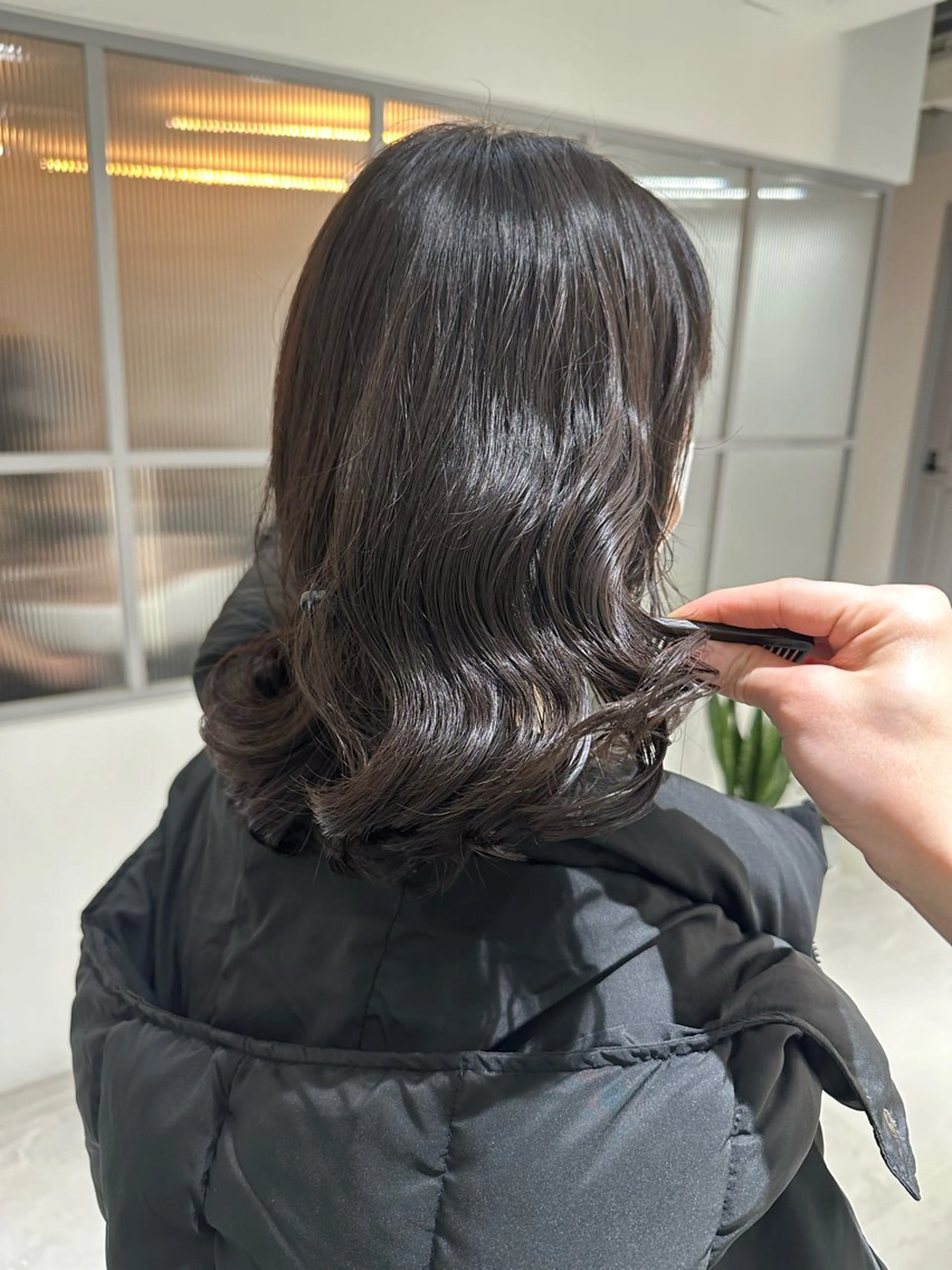 ミディアム パーマ 銀座No.1髪質改善 縮毛矯正/本木のヘアスタイル