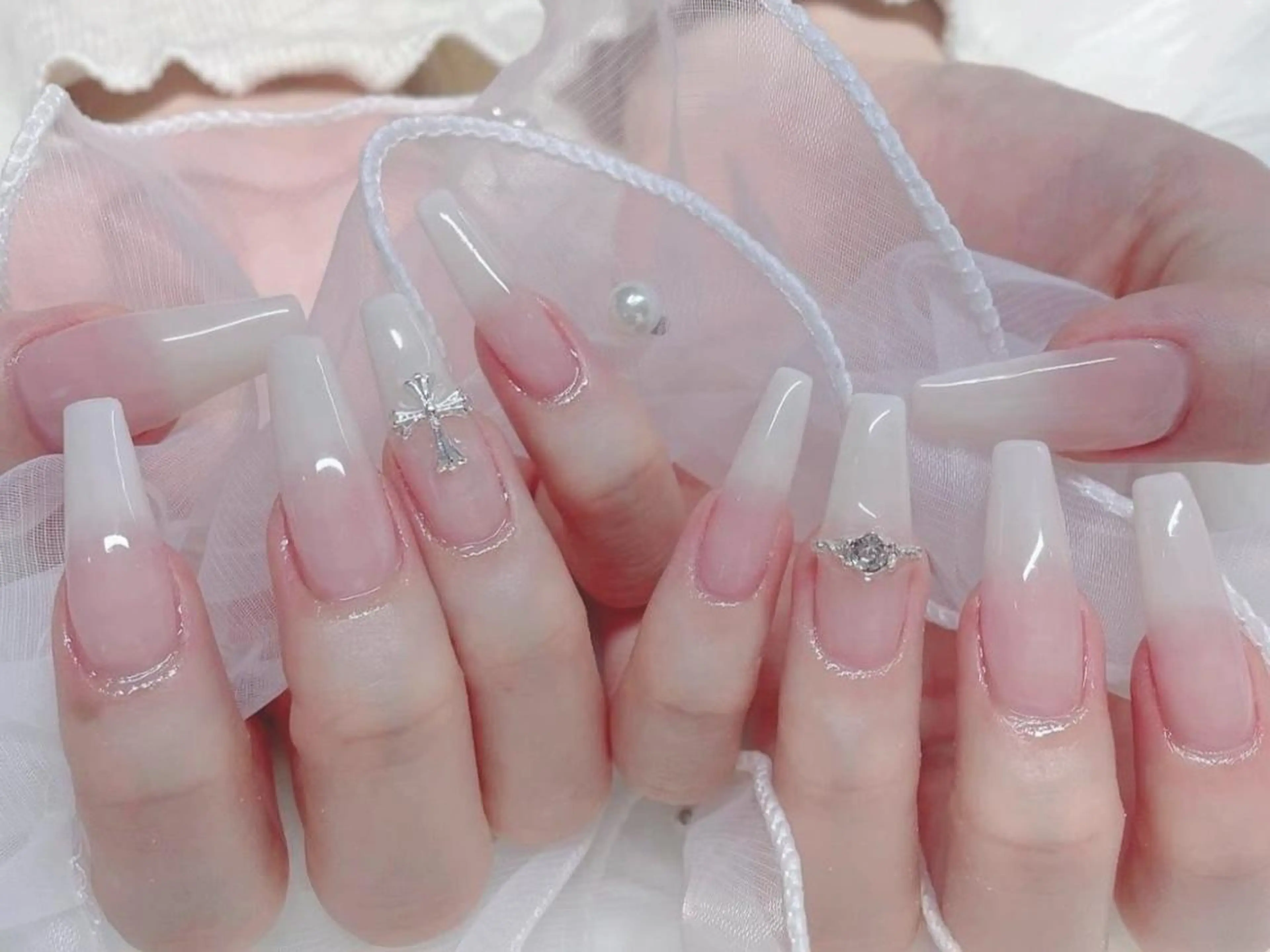 ネイル ハンドネイル Milkyway☁️ 韓国ネイル/南堀江のネイルデザイン