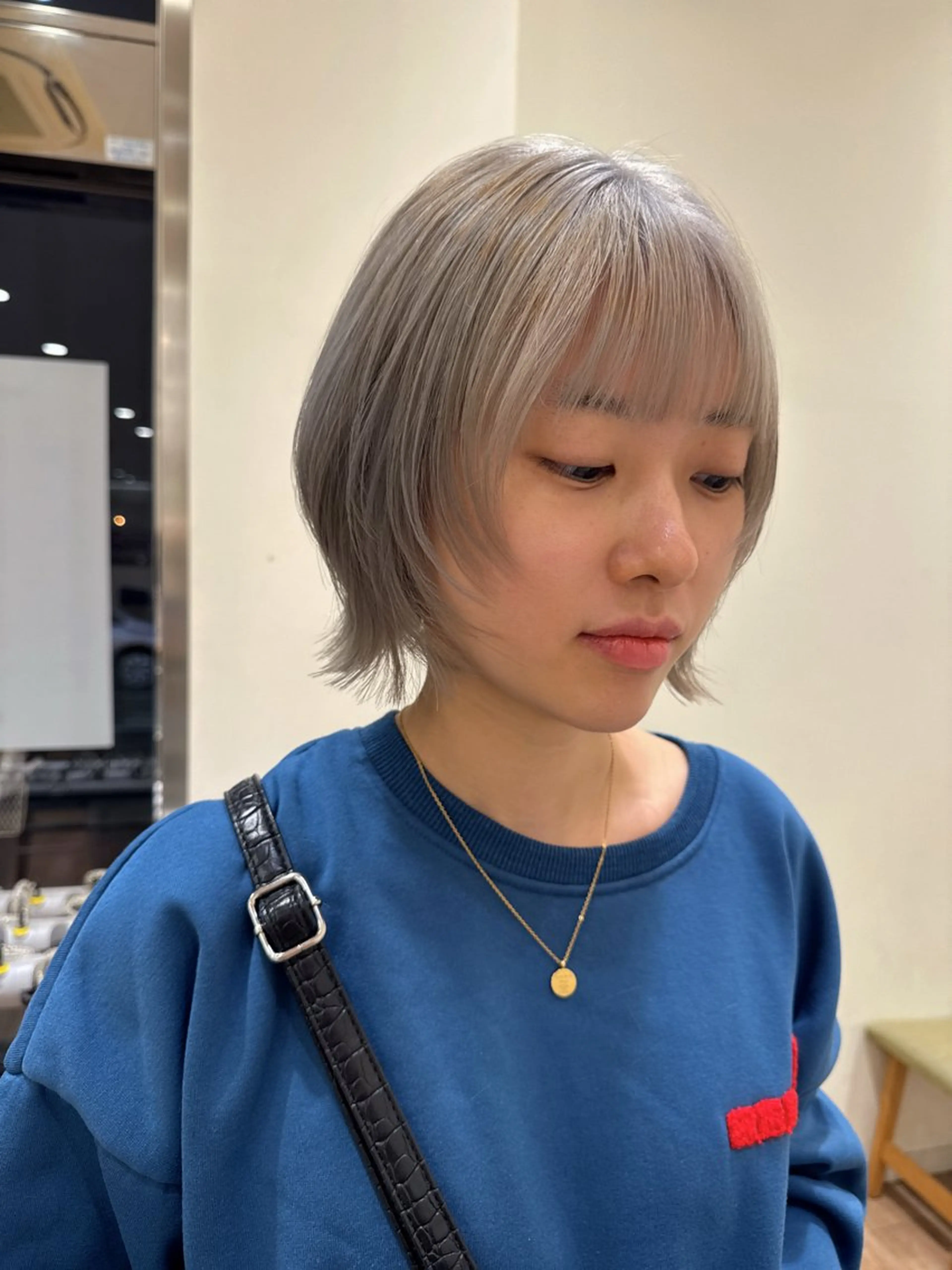 ミディアム カラー ヘアカラー メンズカット/ ブリーチ/かほのヘアスタイル