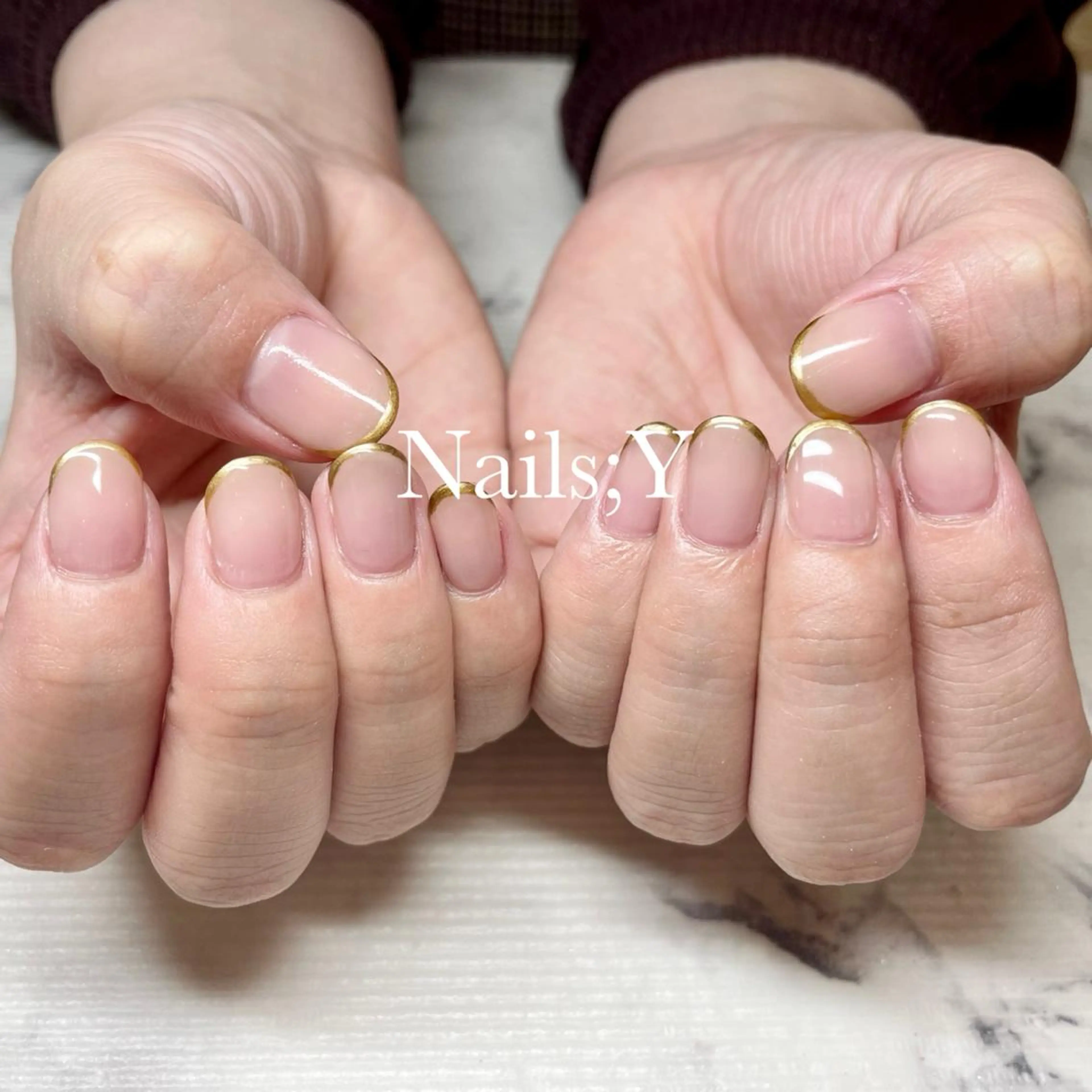 ネイル フレンチネイル ジェルネイル ワンカラーネイル パラジェル ショートネイル yo koのネイルデザイン