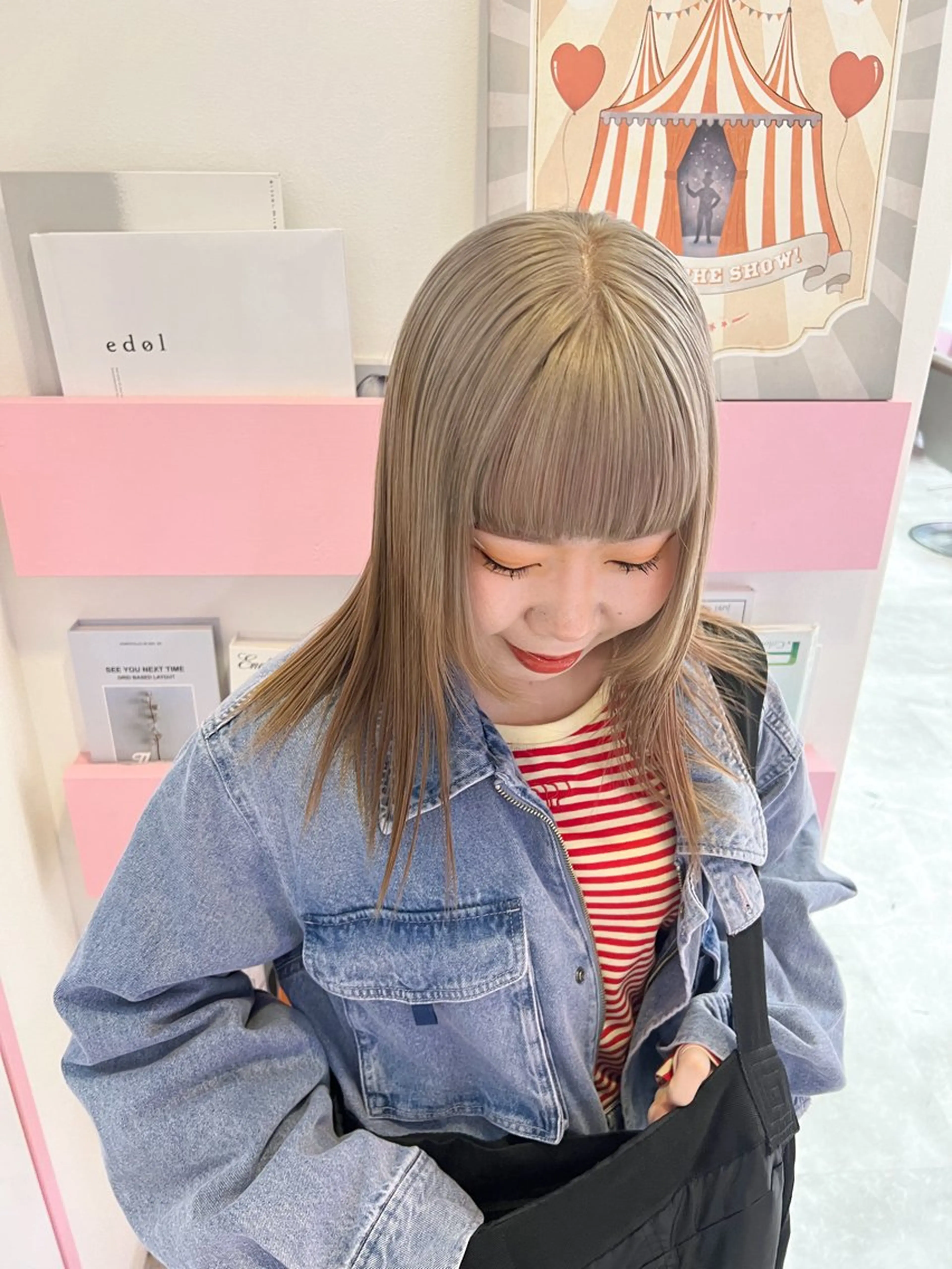 セミロング カラー ヘアカラー トリートメント 🎀ダブルカラー/ ピンク×ガーリー🎀のヘアスタイル