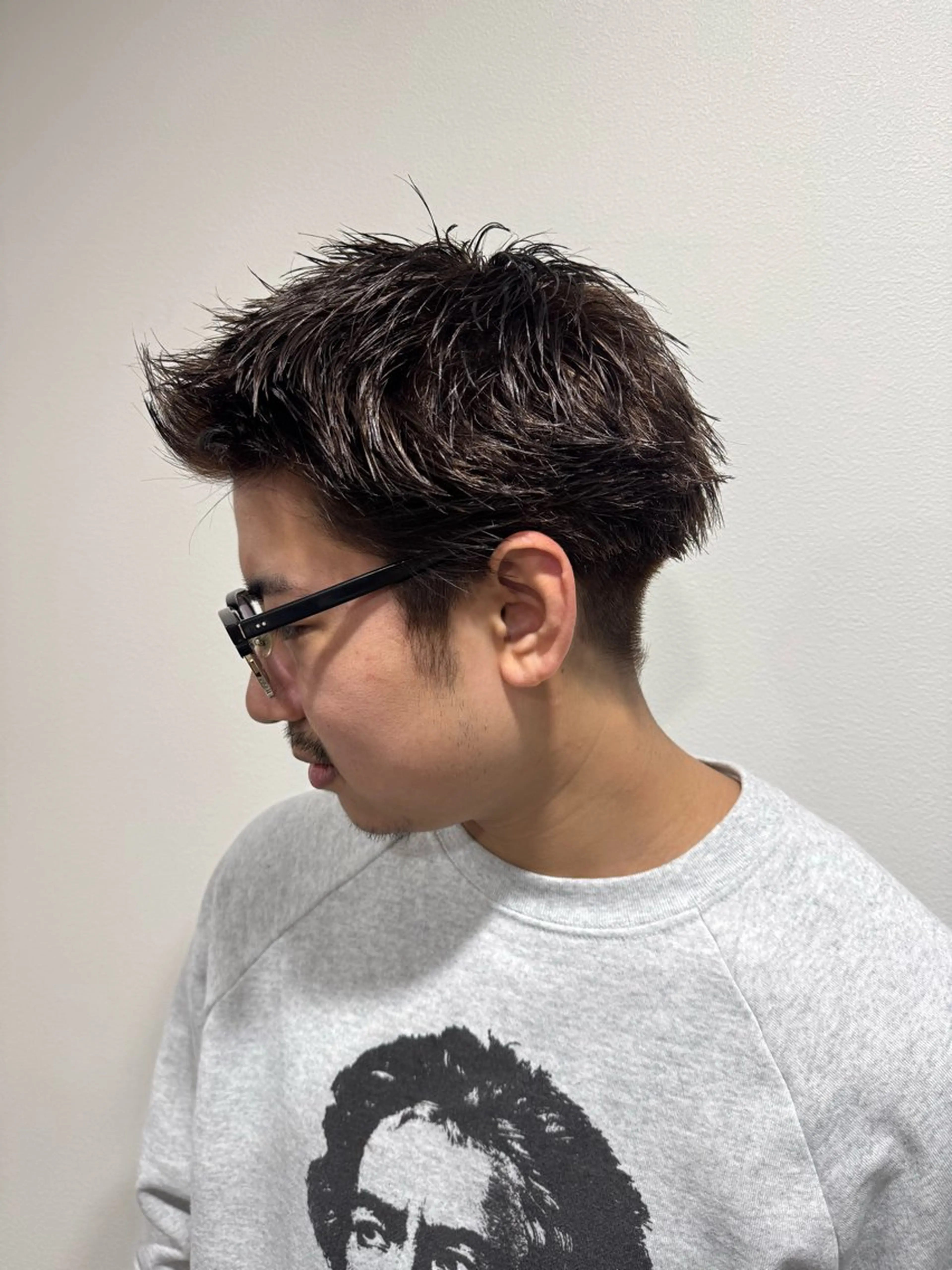 カラー メンズ 平尾/艶カラー/ アッシュ系/中川誠大のヘアスタイル