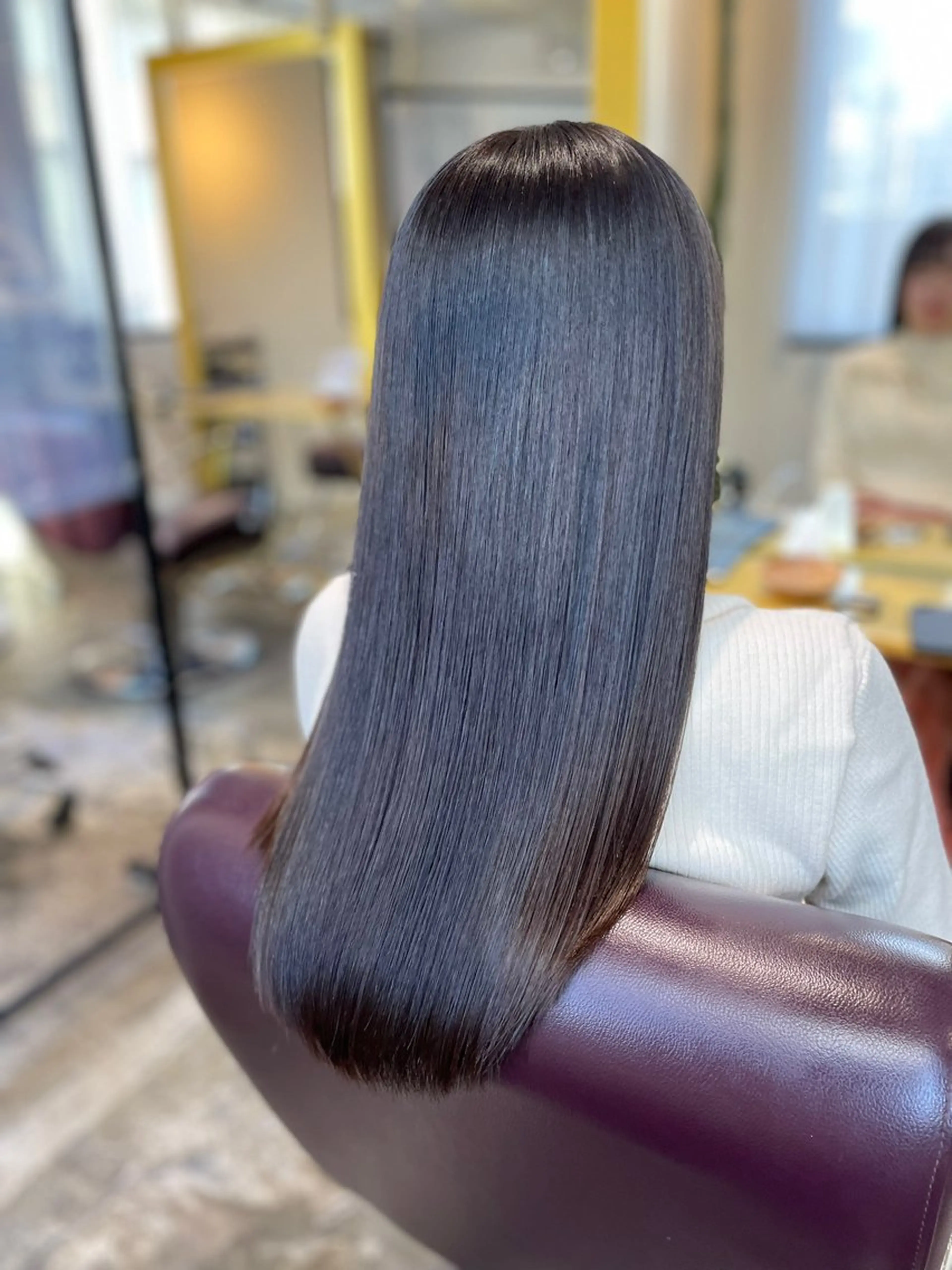 セミロング カット ヘアカラー 縮毛矯正 トリートメント 心斎橋/縮毛矯正/ 髪質改善　吉見勇亮のヘアスタイル