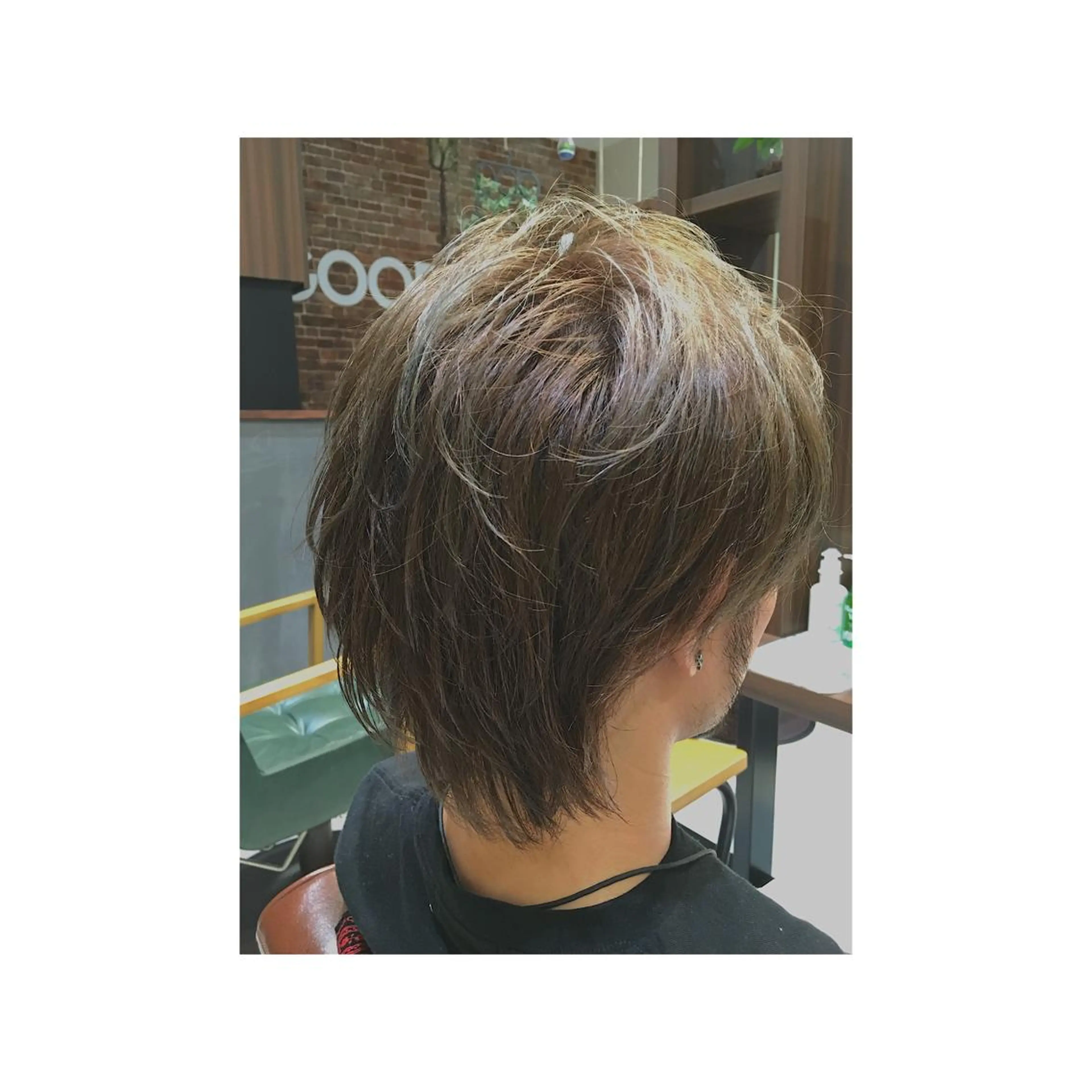 ショート カラー パーマ メンズ メンズパーマ 外国人風カラー なかの たくみのヘアスタイル