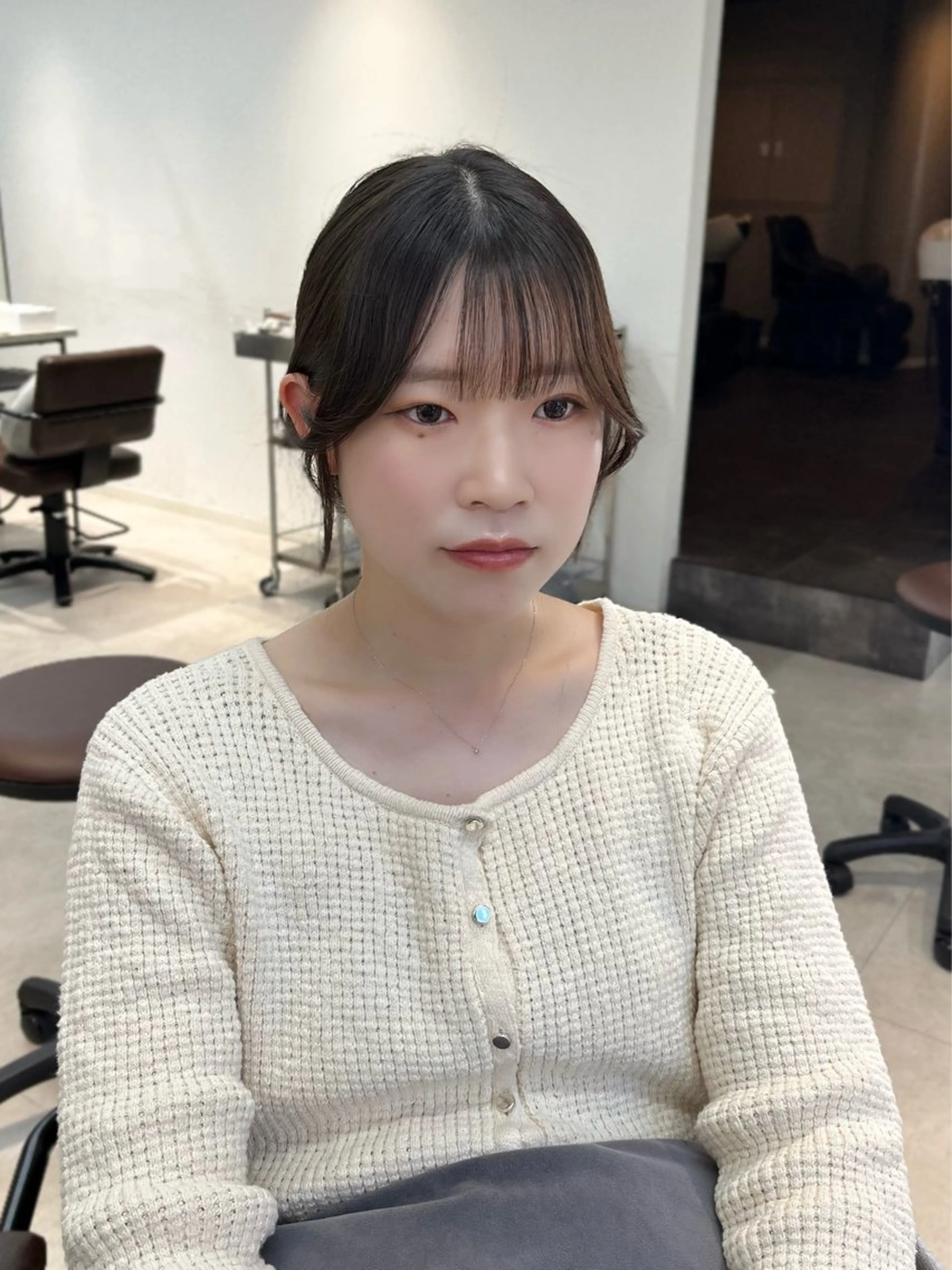 カラー ヘアアレンジ カット ヘアカラー 似合わせ顔まわり カット💛森尾真由美のヘアスタイル