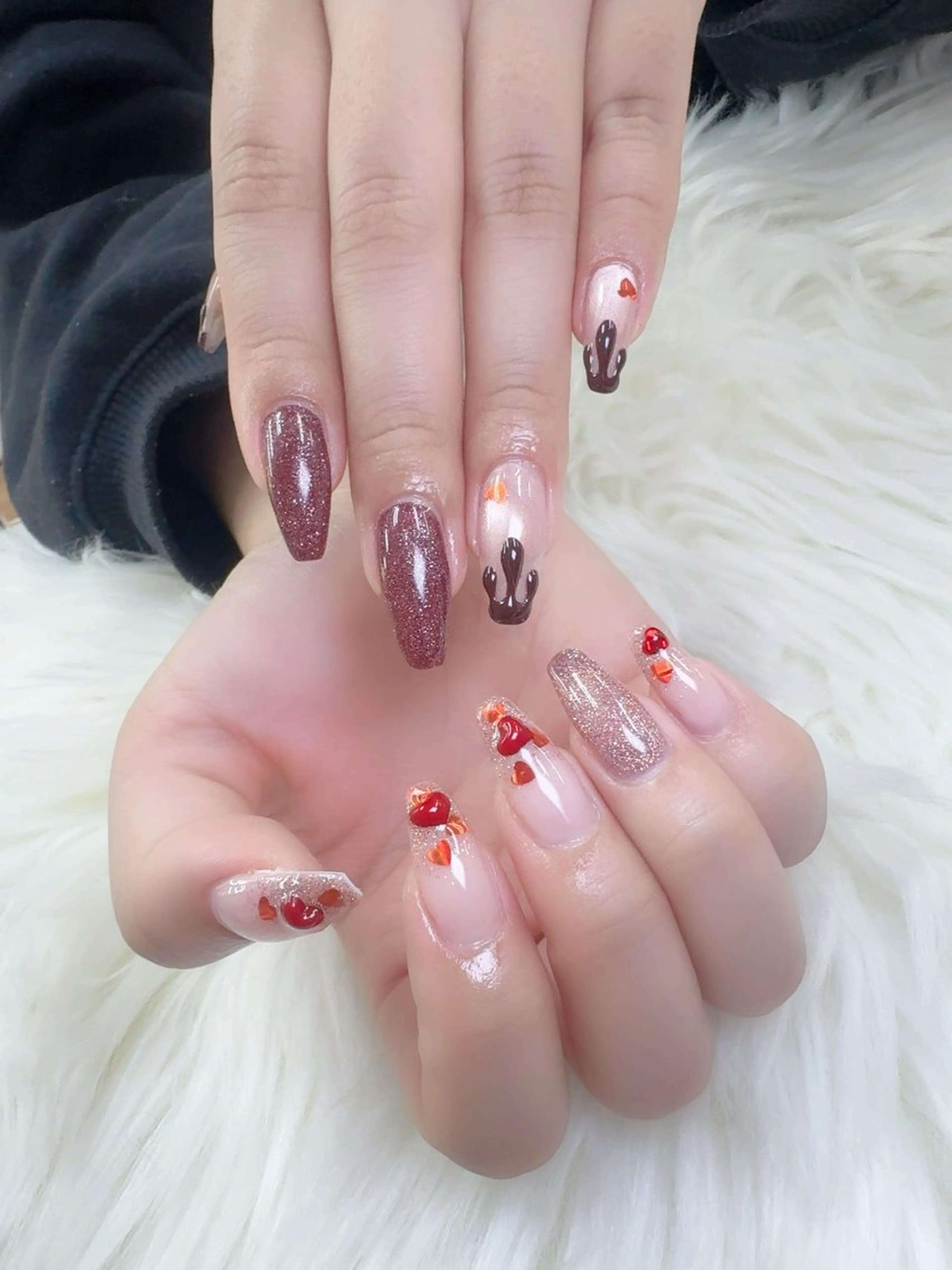 ネイル フレンチネイル 韓国ネイル マグネットネイル ニュアンスネイル オフィスネイル ハンドネイル Mlan Nailのネイルデザイン